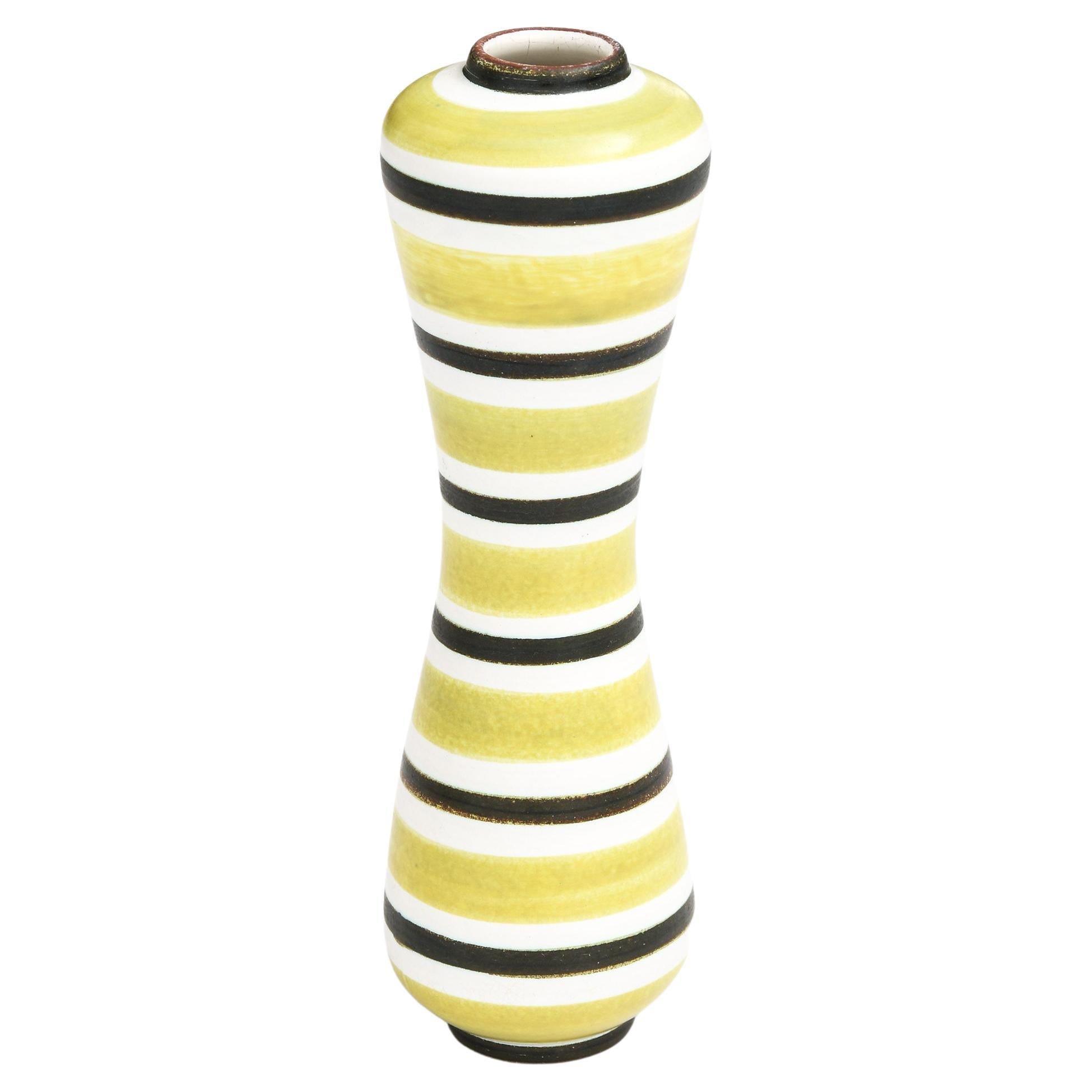 Rare Ceramic Vase in Yellow by Stig Lindberg, 1950’s For Sale