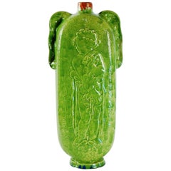 Rare Ceramics Vase by Richard Guino, France, 1930s