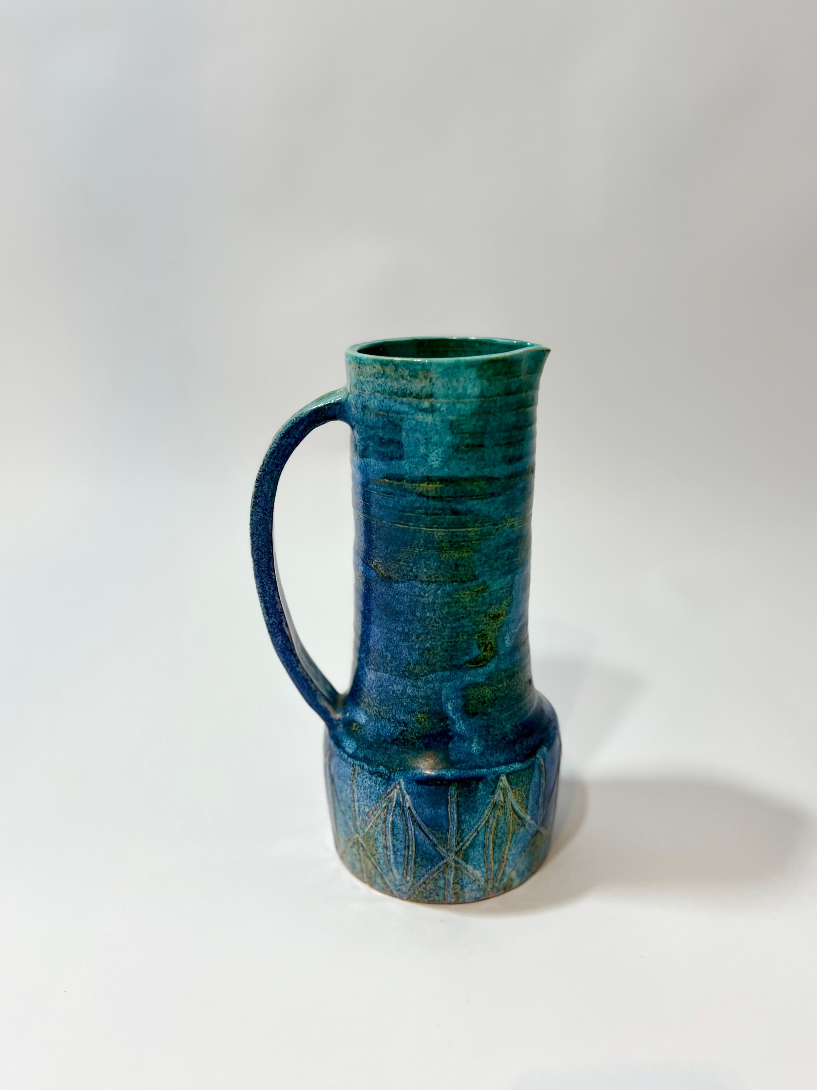 Ceramic Rare céramique de Louis Yves Bonnet, service à Orangeade, France, années 60 - 70 For Sale