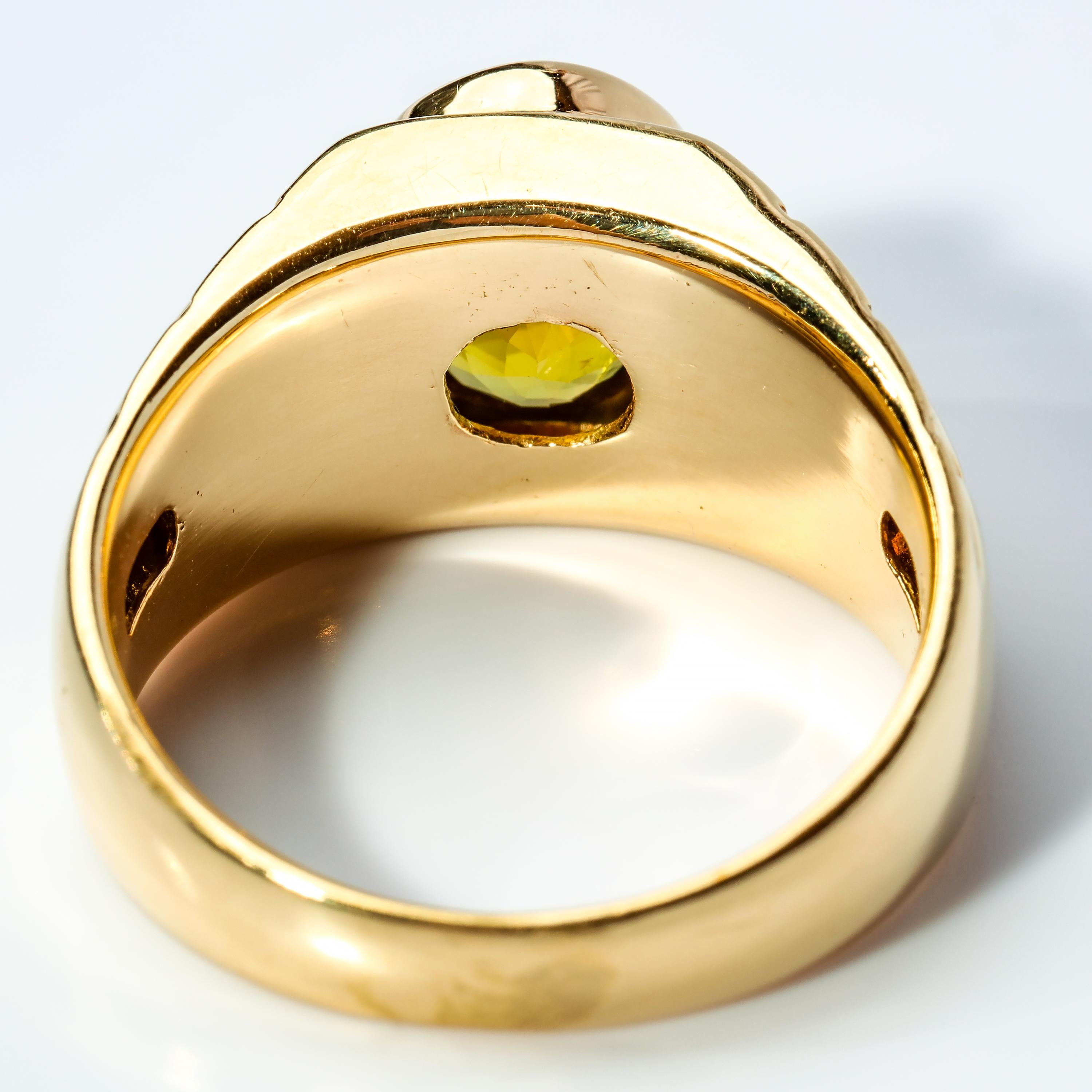 Rare Certified Fancy Tourmaline Men's Ring 1