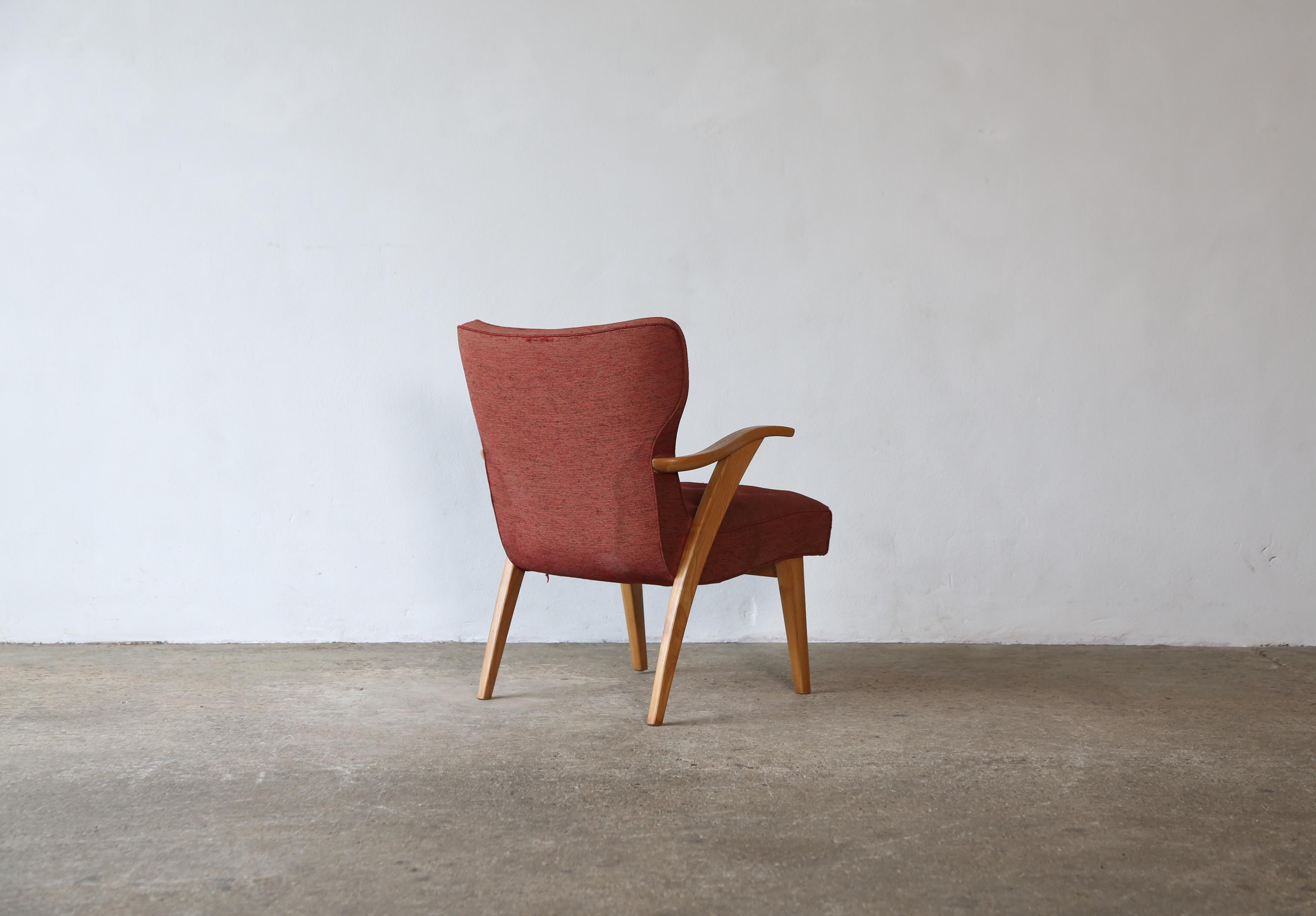 Rare Chair from the Gio Ponti designed sunken 1950s Andrea Doria Ocean Liner In Good Condition For Sale In LEWES, GB