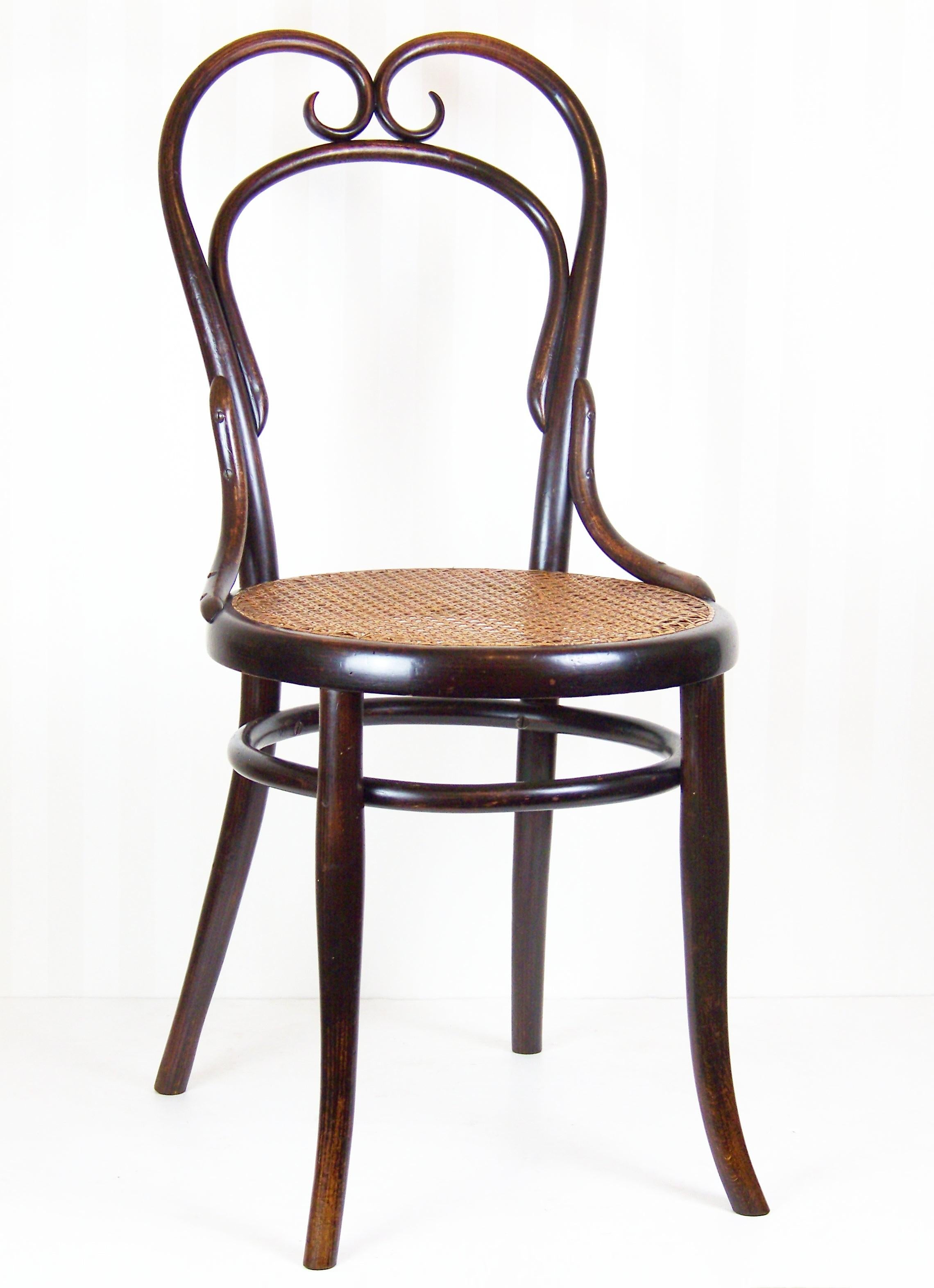 Seltener Stuhl Thonet Nr.21 (Bugholz) im Angebot