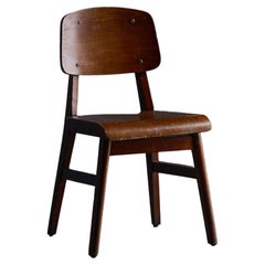 Rare Chair "Tout Bois" Attributed to Jean Prouvé, France, 1941
