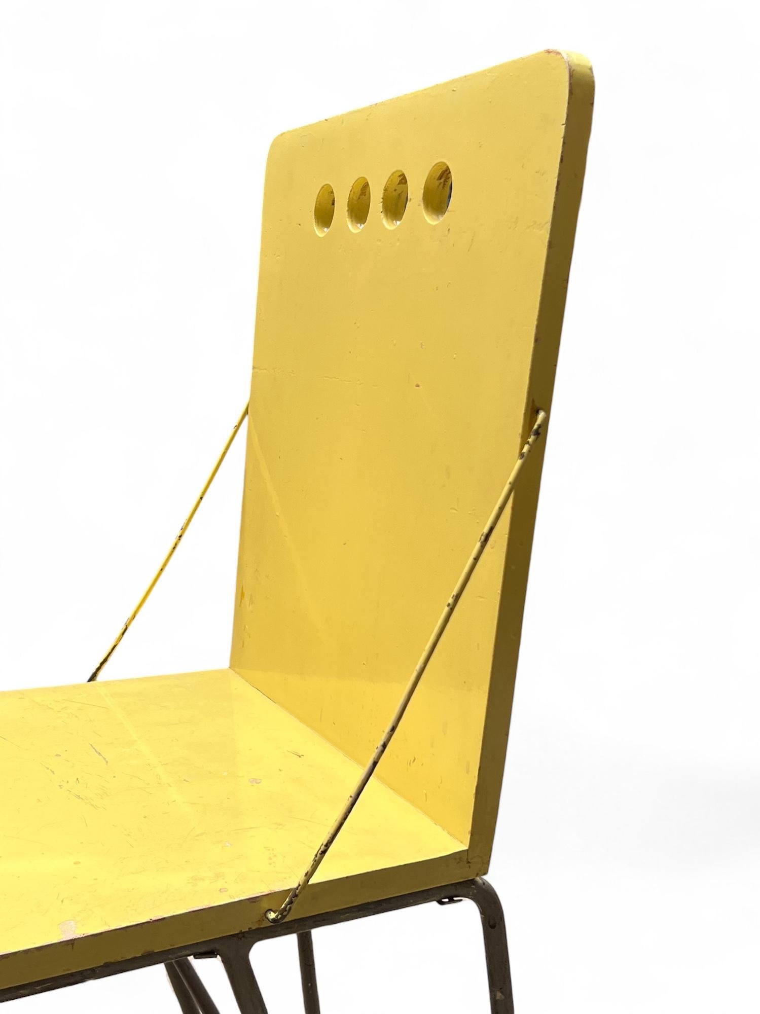 Seltener Stuhl mit lackiertem Sperrholz von Gerrit Jr. Rietveld, 1954 im Angebot 5