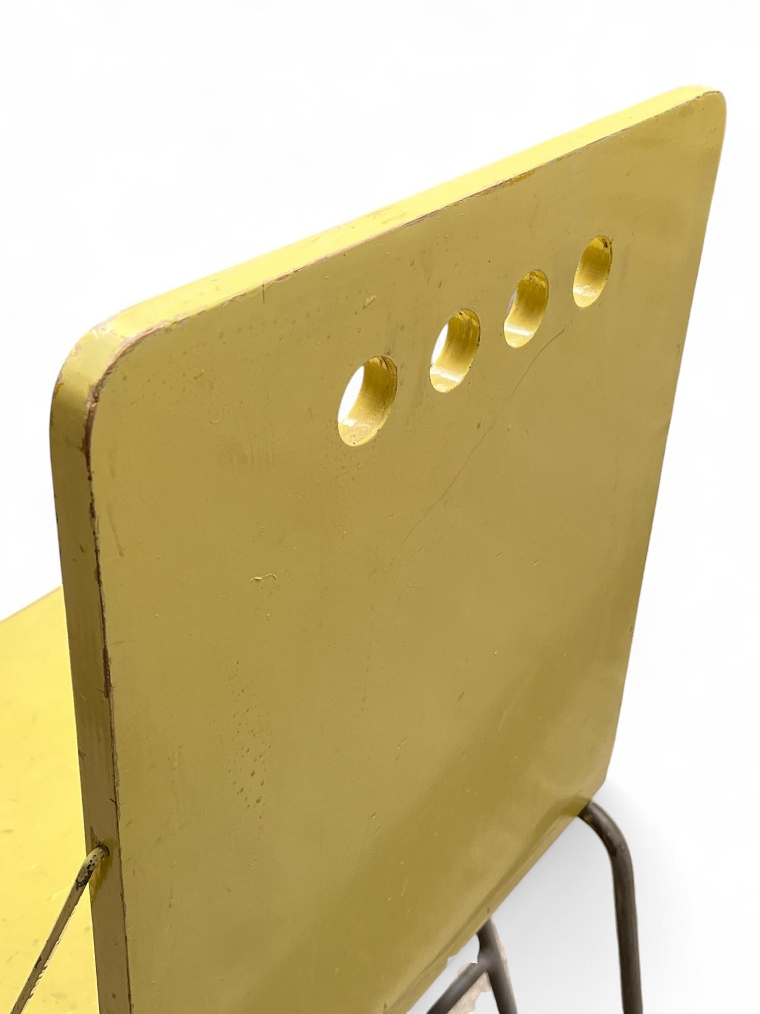 Seltener Stuhl mit lackiertem Sperrholz von Gerrit Jr. Rietveld, 1954 im Angebot 6