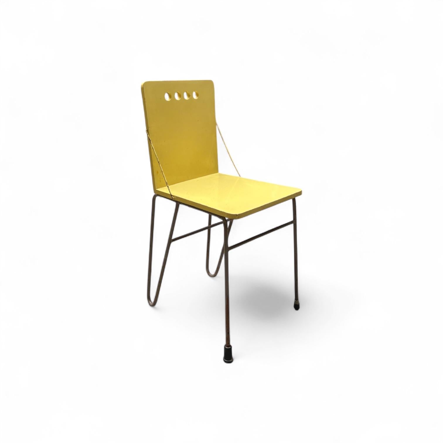 Seltener Stuhl mit lackiertem Sperrholz von Gerrit Jr. Rietveld, 1954 im Angebot 1
