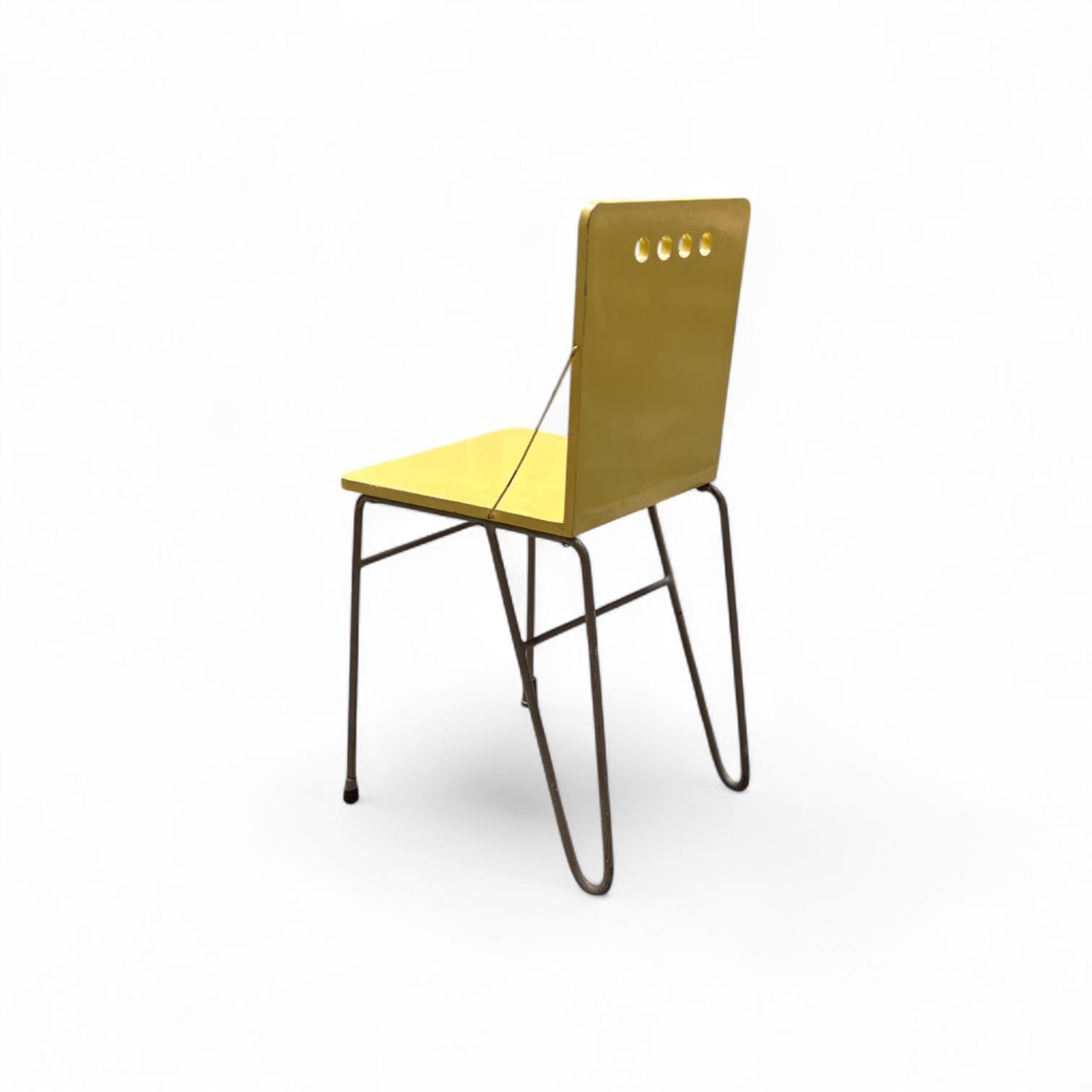 Seltener Stuhl mit lackiertem Sperrholz von Gerrit Jr. Rietveld, 1954 im Angebot 3