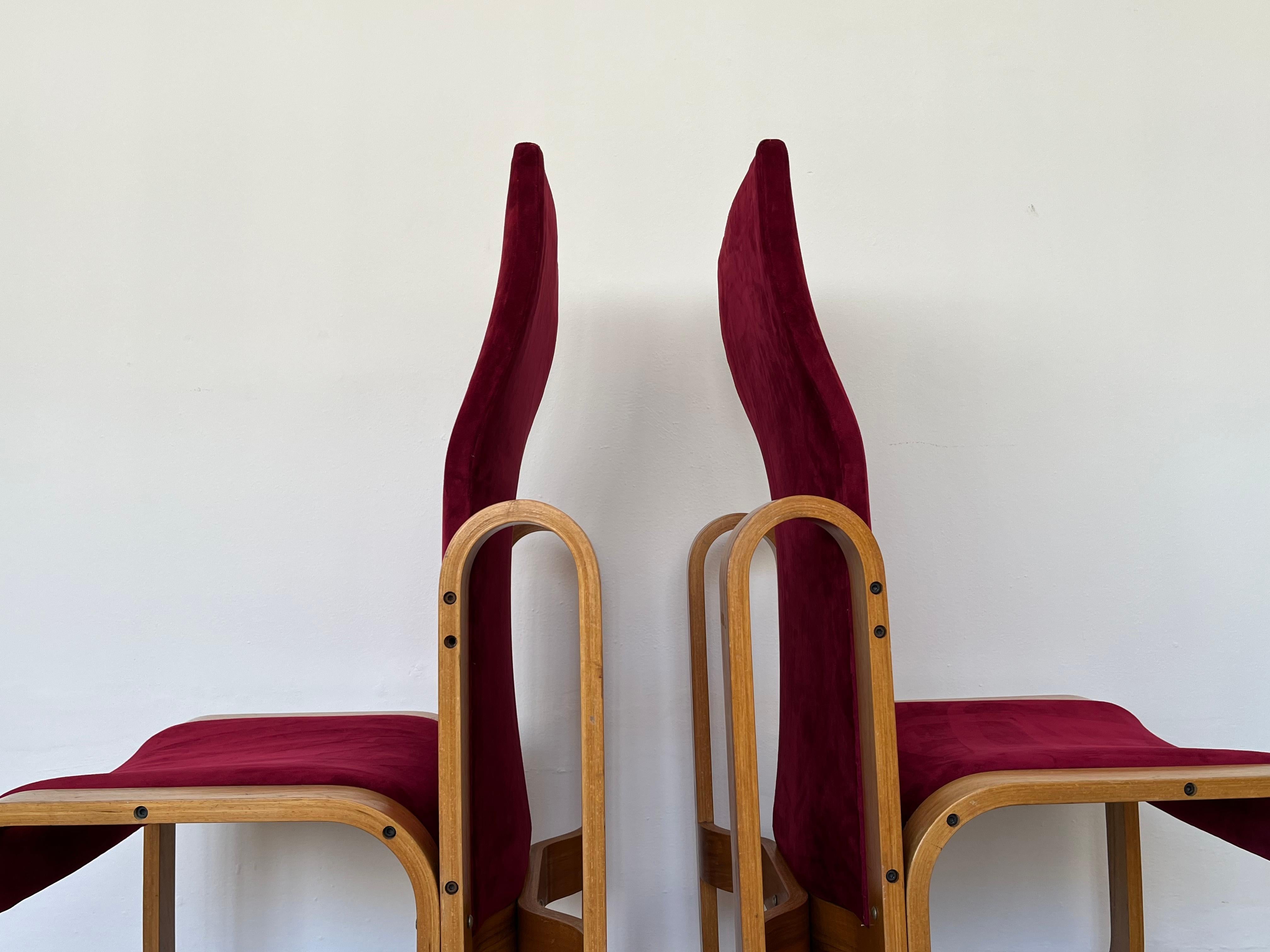 20th Century Rare Chairs by Jan Bočan for the Czechoslovakian Embassy in Stockholm, 1972 For Sale