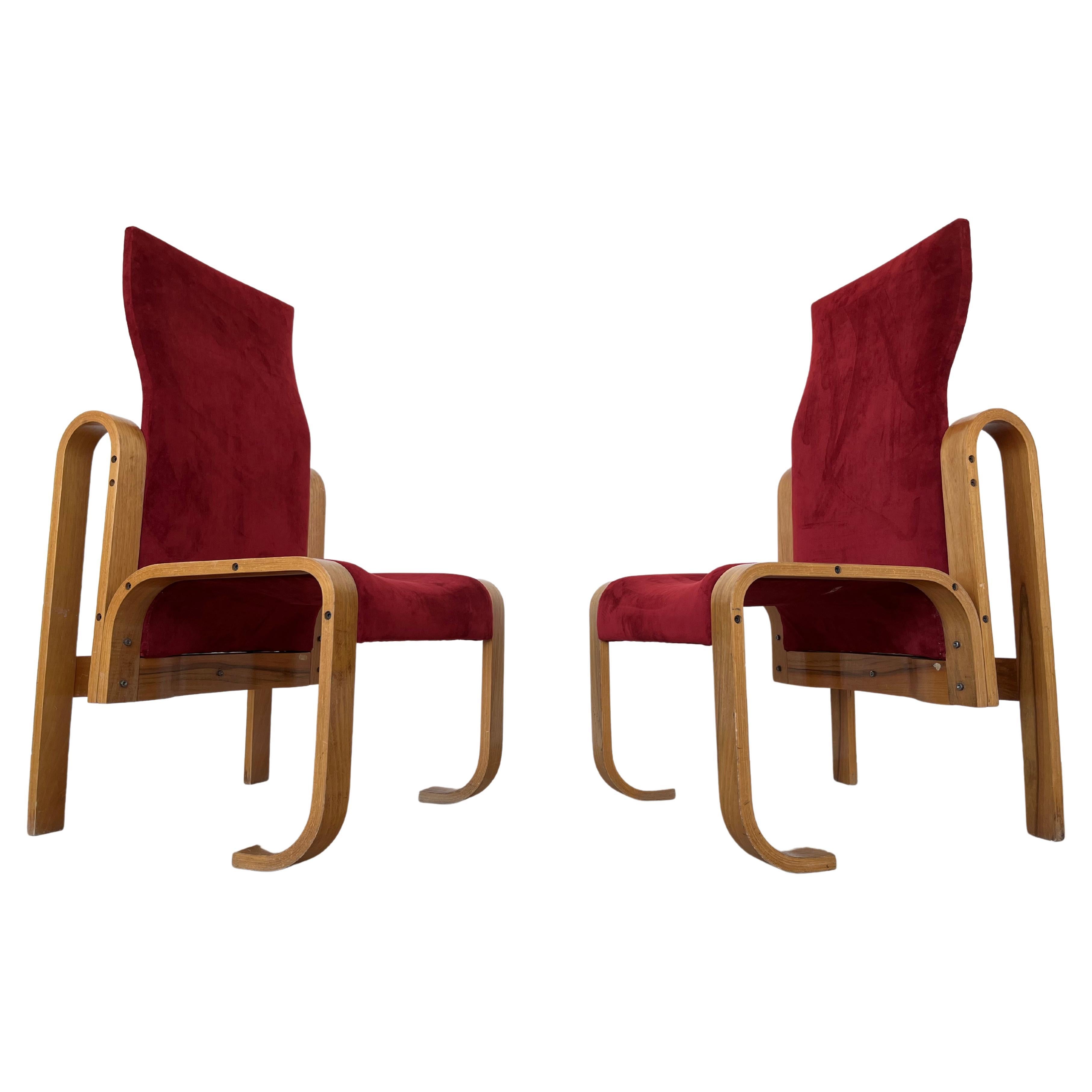 Rare Chairs by Jan Bočan for the Czechoslovakian Embassy in Stockholm, 1972