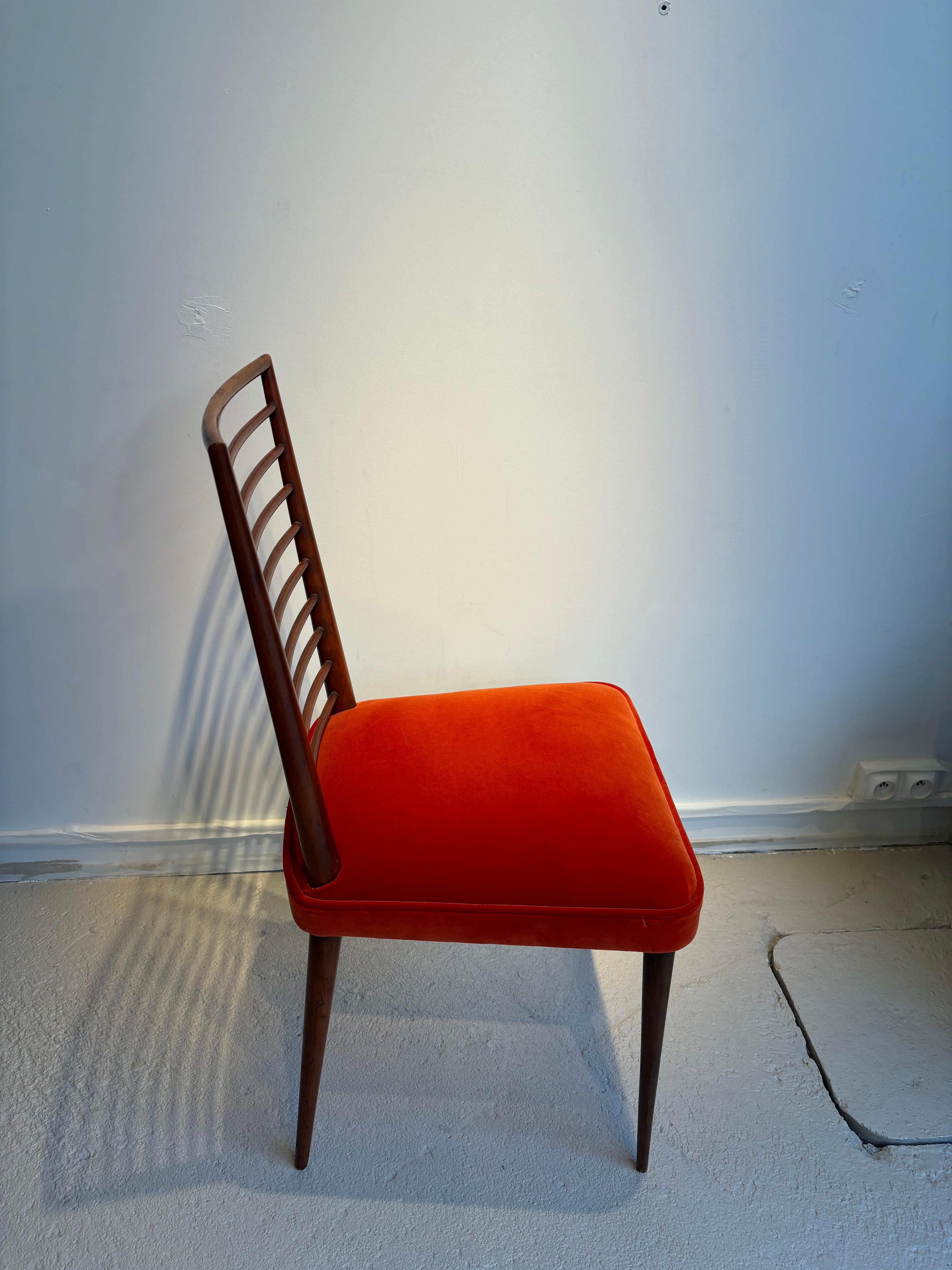 Rare chairs by Joaquim Tenreiro In Good Condition For Sale In SAINT-OUEN-SUR-SEINE, FR