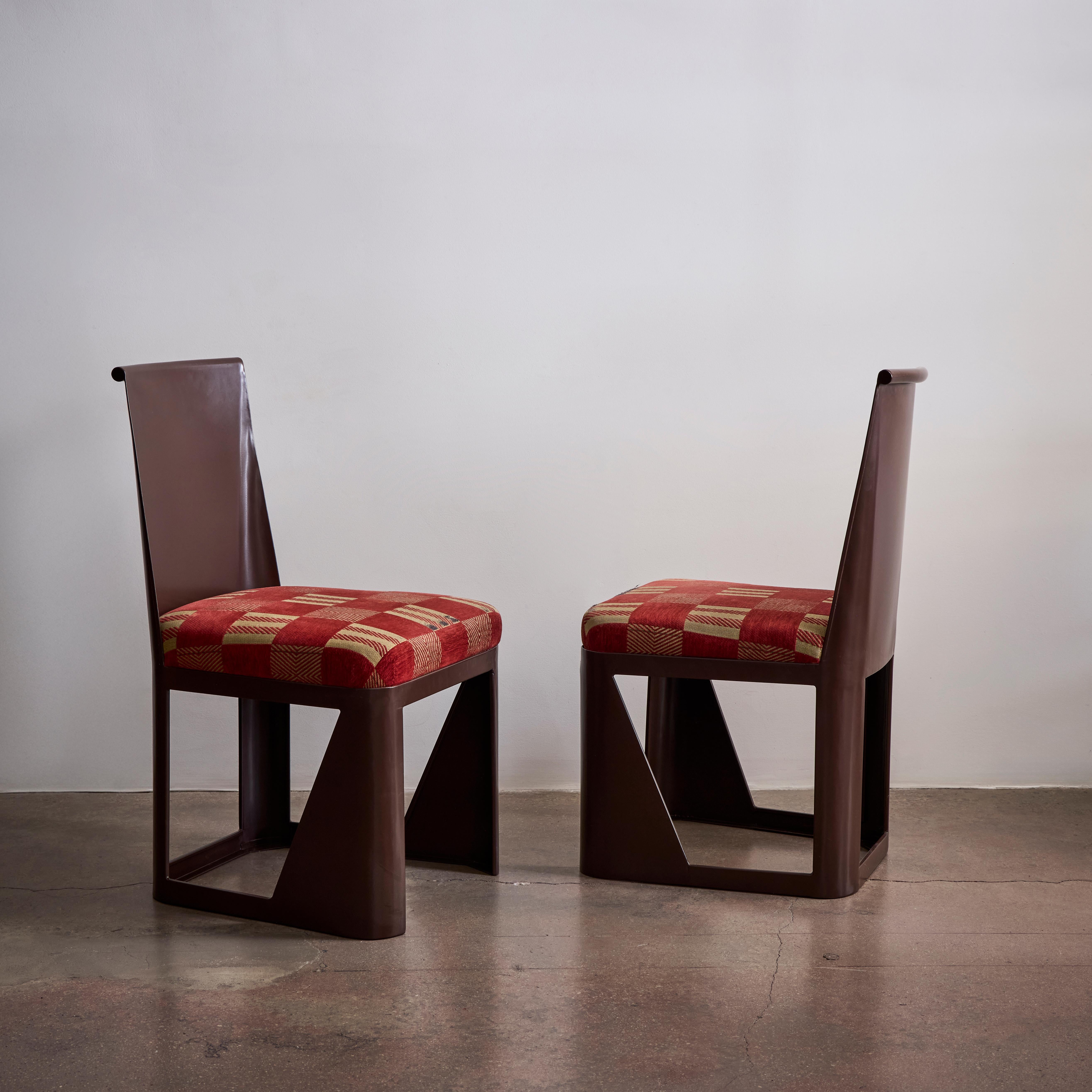 Smaltato Rare Chairs by René Prou in vendita