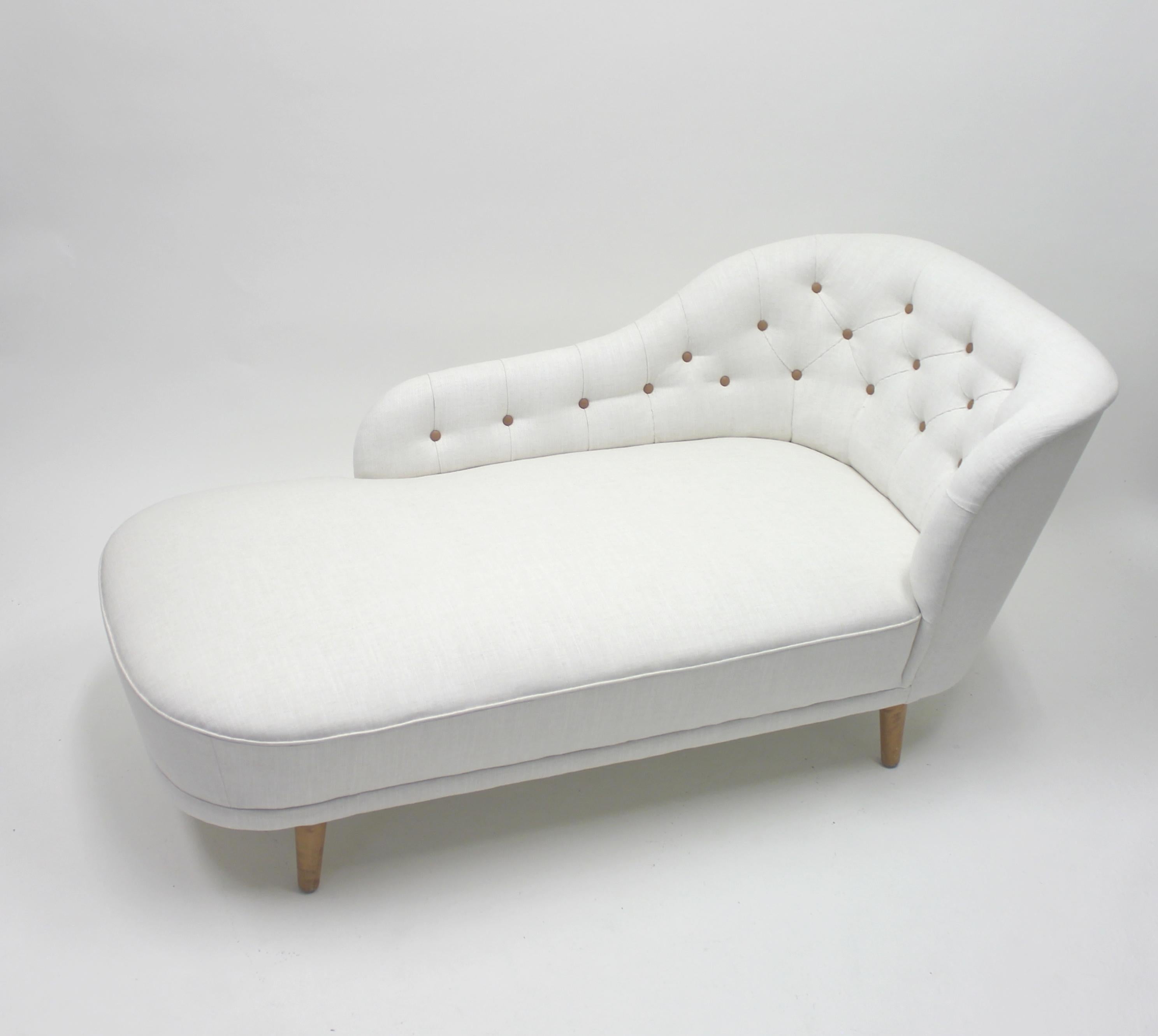 Rare Chaise Lounge, Attributed to Greta Magnusson Grossman, 1940s 1