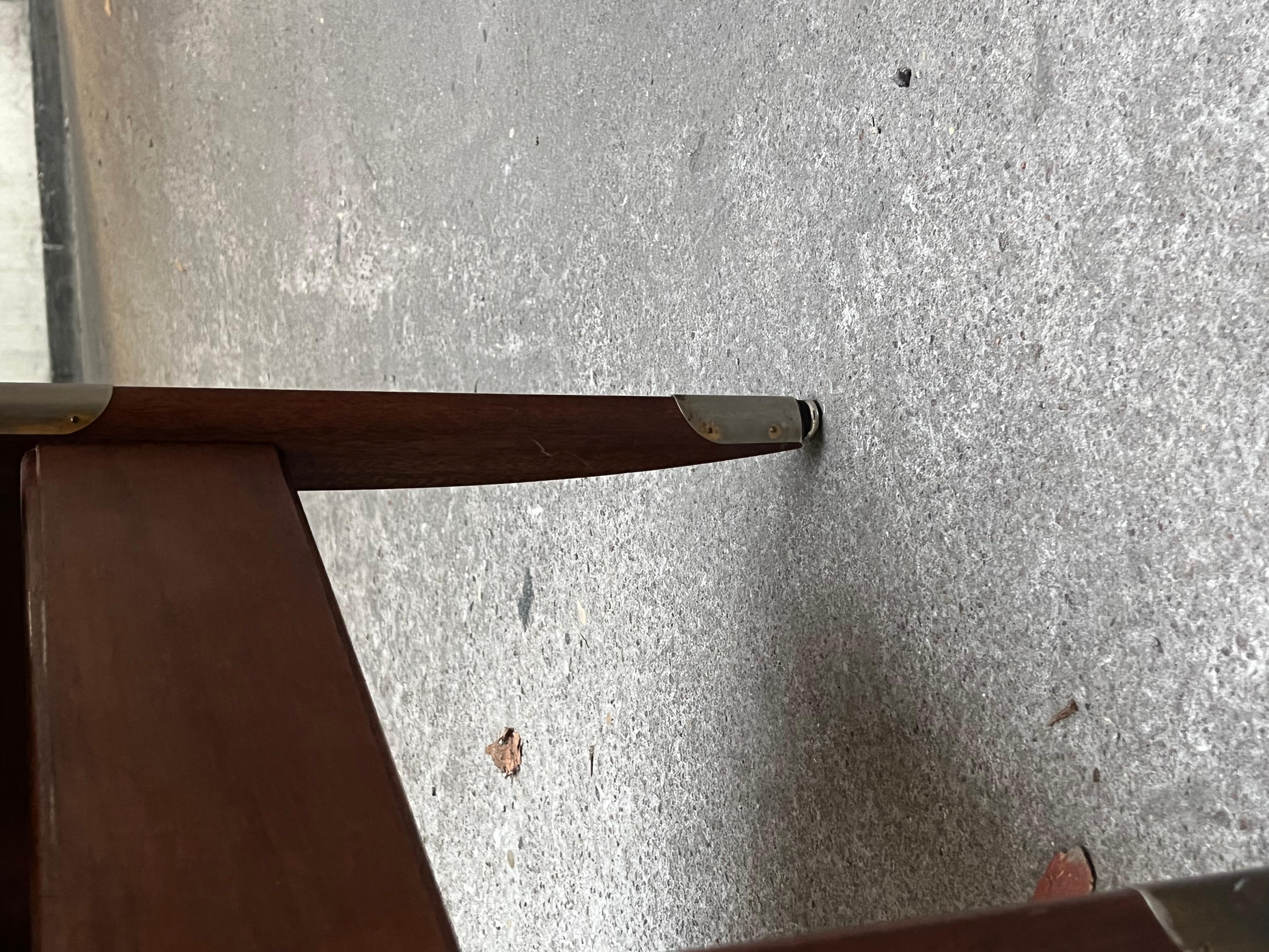 seltene Chaise Moderniste 1940 bois et métal (Lackiert) im Angebot