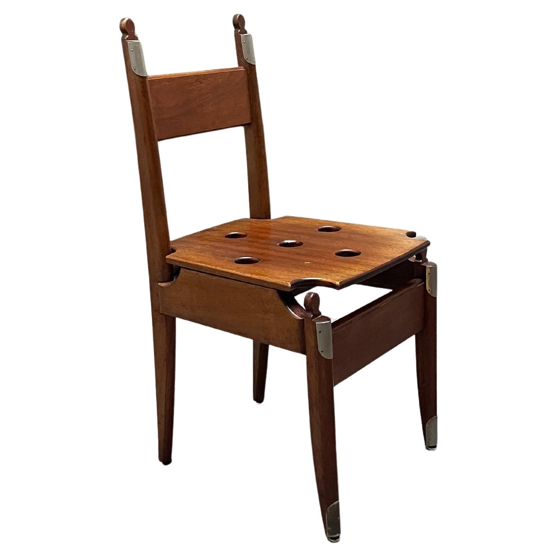 seltene Chaise Moderniste 1940 bois et métal im Angebot