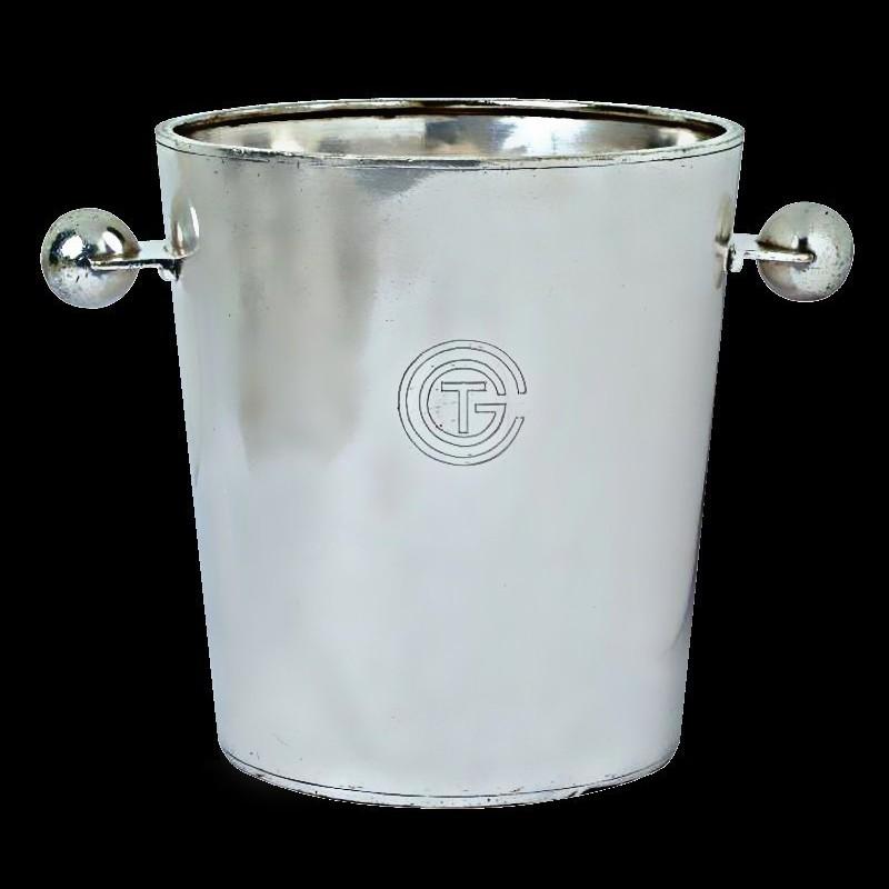 French Normandy Ship Original Champagne Bucket Luc Lanel design 1932 Christofle For Sale