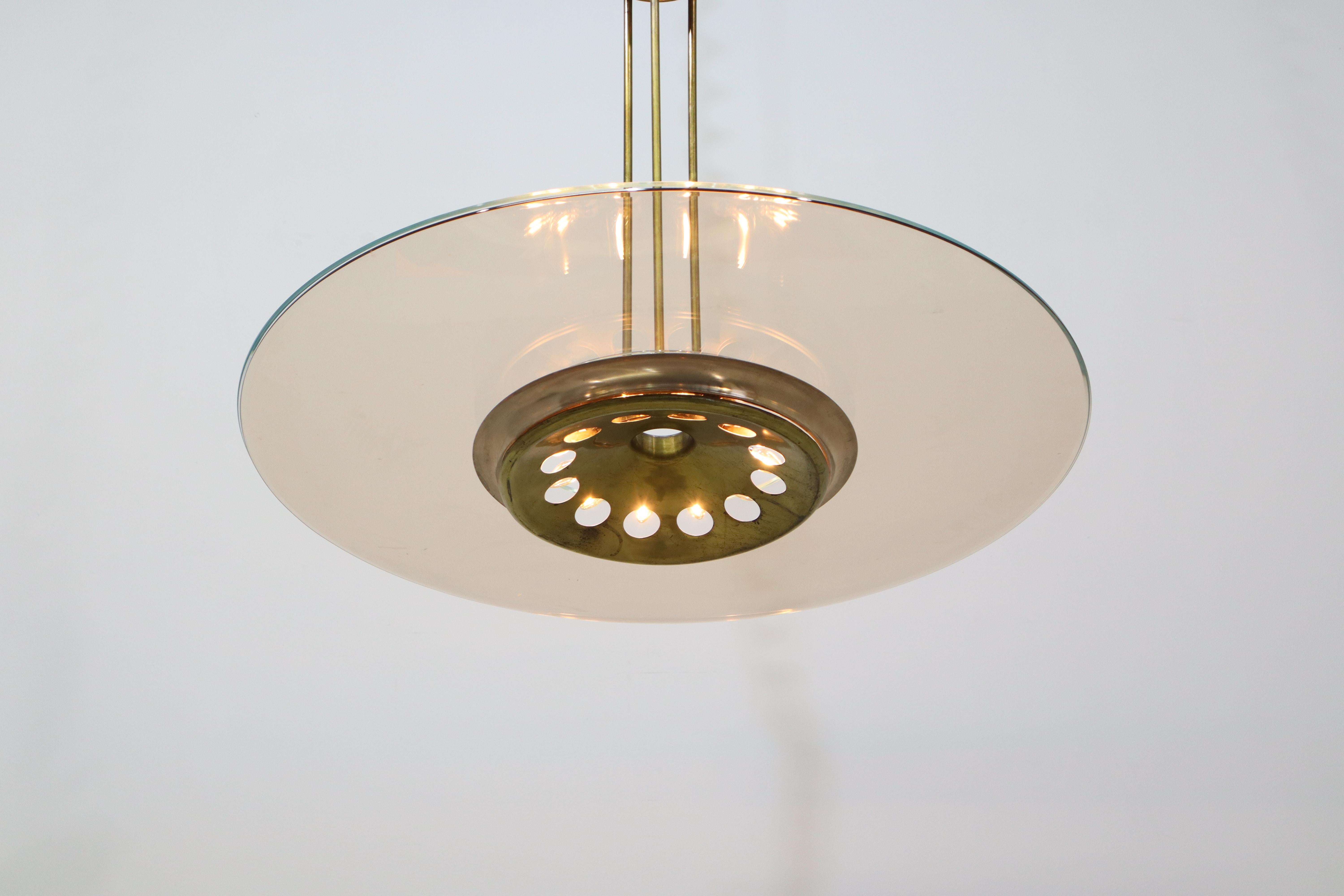 Rare Chandelier 1508 by Max Ingrand for Fontana Arte im Angebot 4