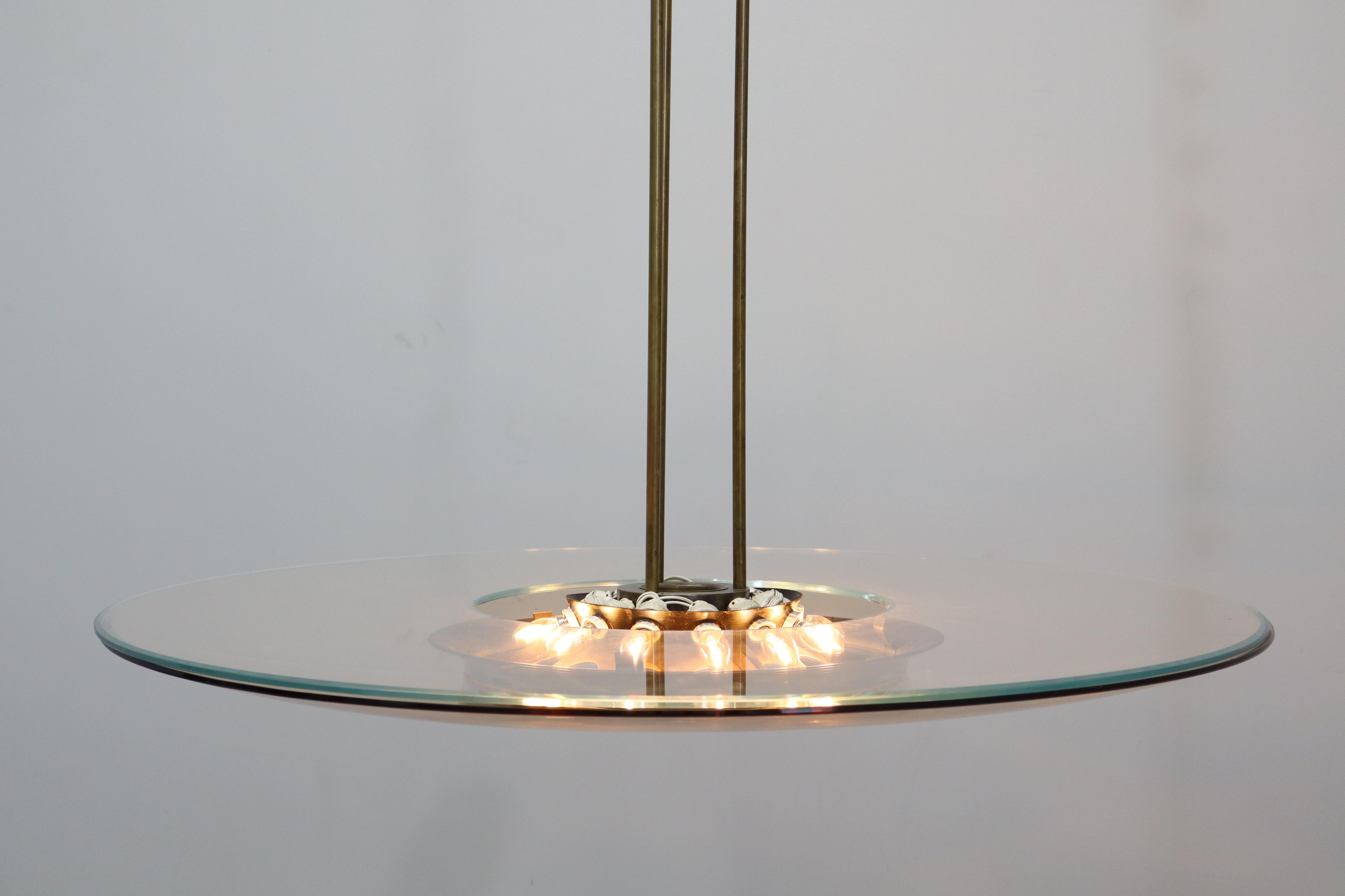 Rare Chandelier 1508 by Max Ingrand for Fontana Arte im Angebot 7