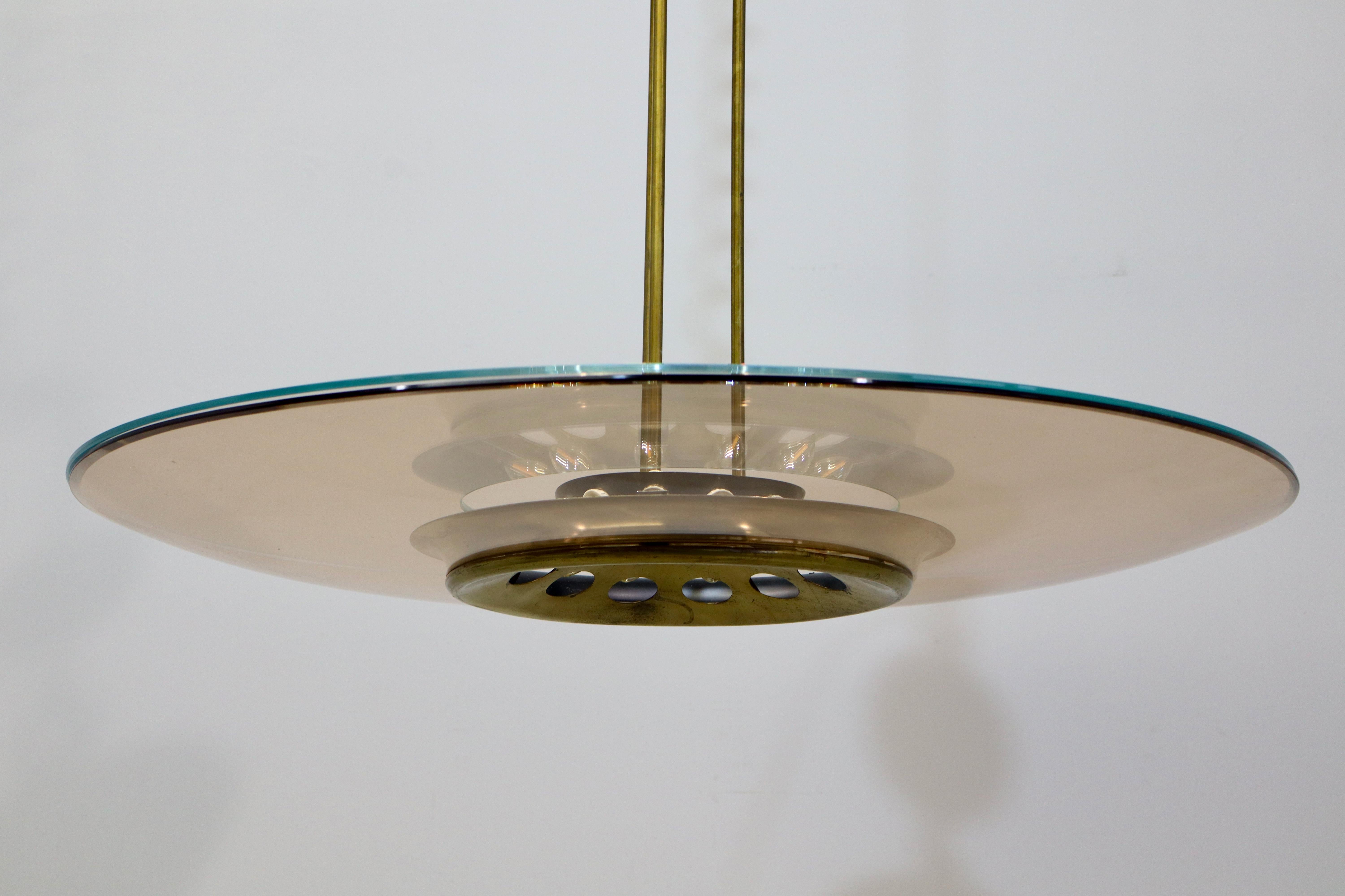 Rare Chandelier 1508 by Max Ingrand for Fontana Arte im Angebot 9