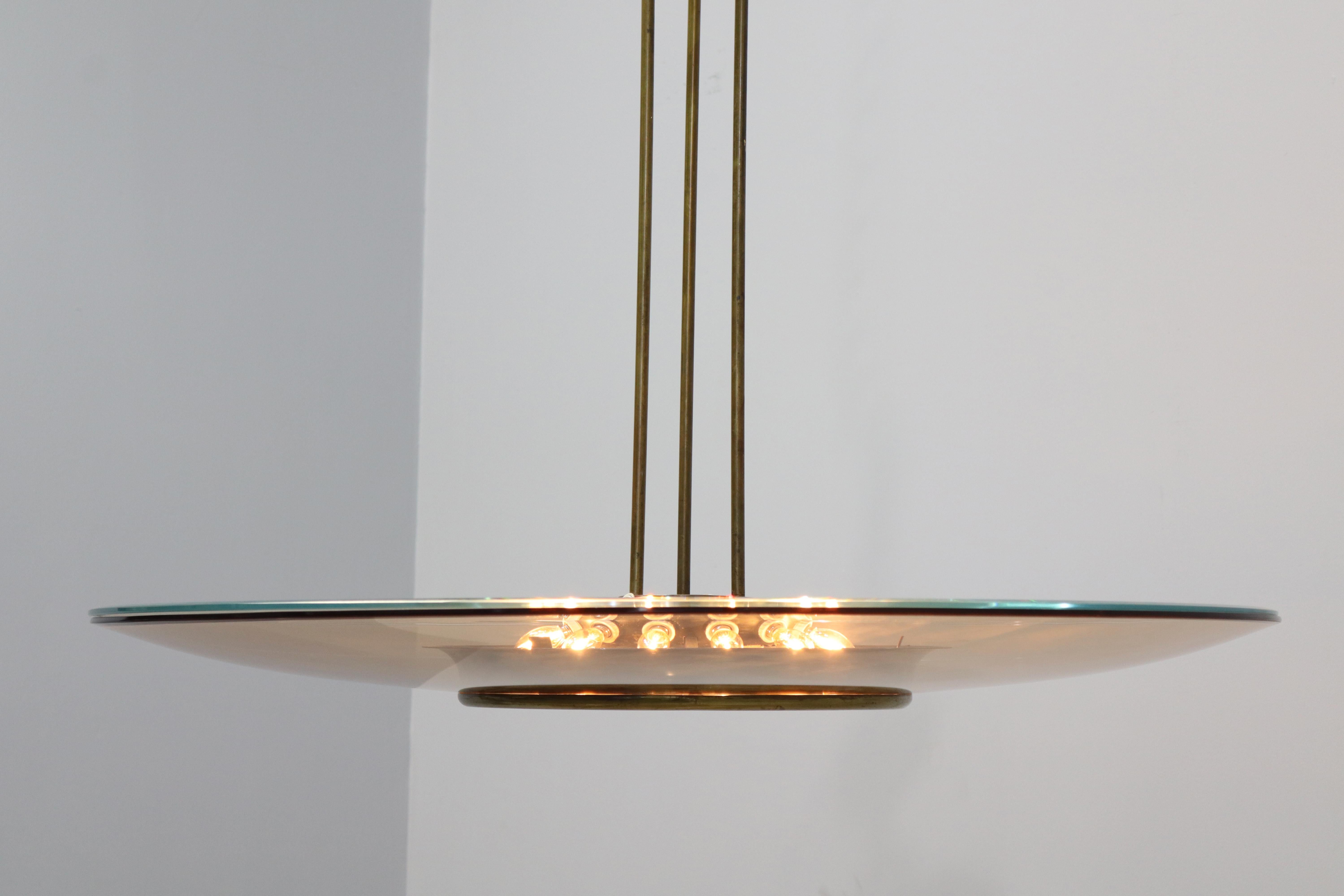 Rare Chandelier 1508 by Max Ingrand for Fontana Arte im Angebot 12