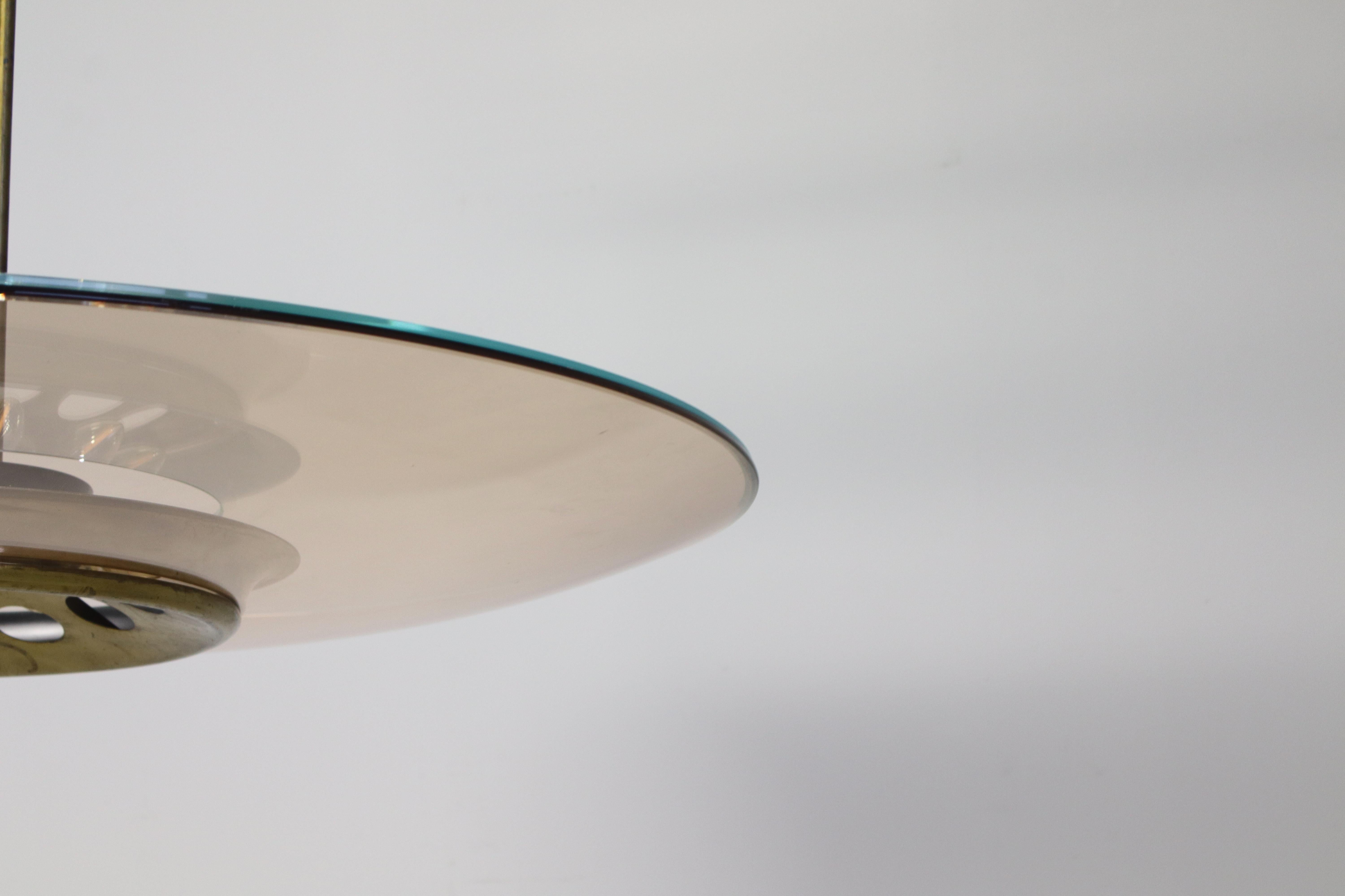 Rare Chandelier 1508 by Max Ingrand for Fontana Arte im Angebot 1