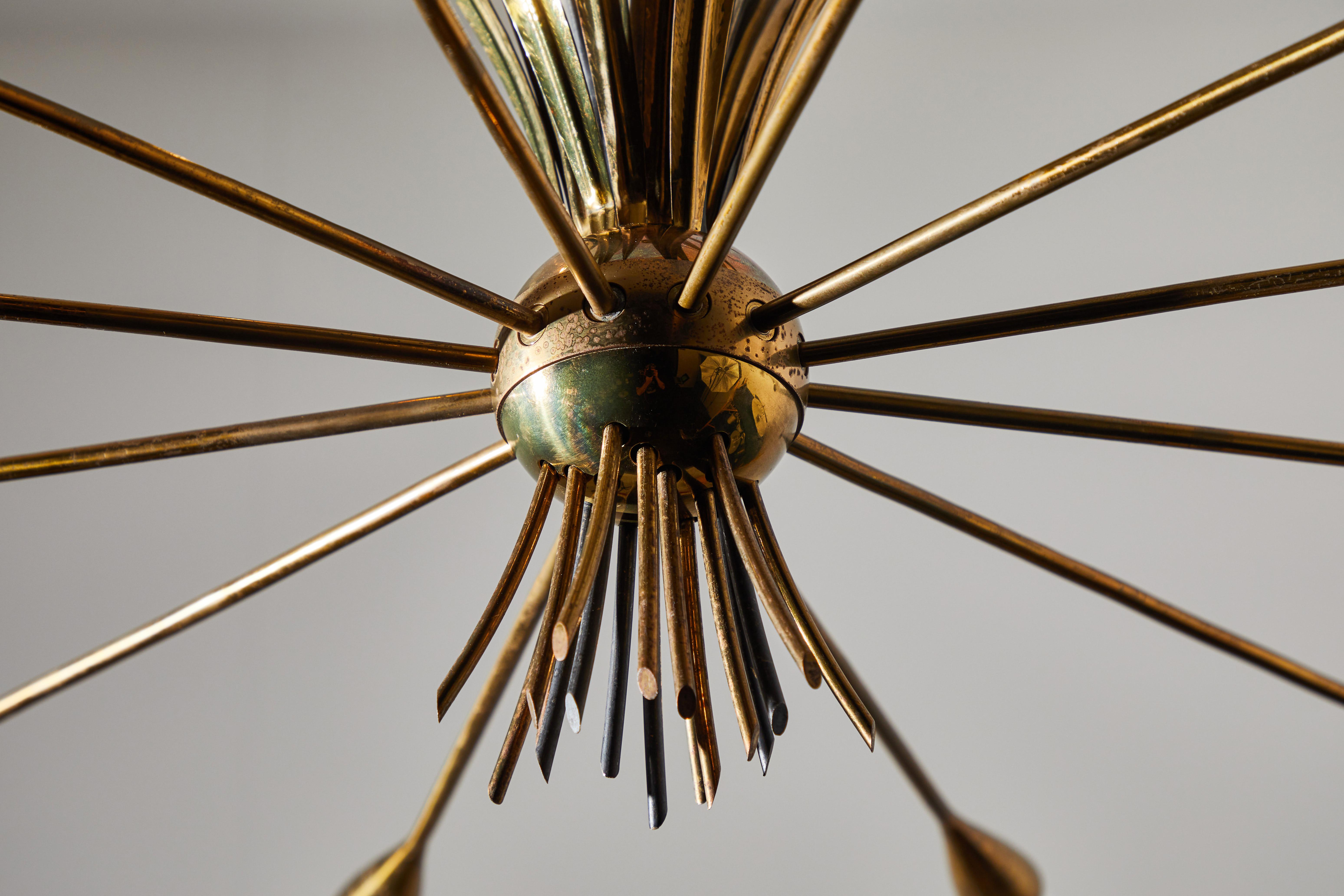 Rare Chandelier by Angelo Lelli for Arredoluce 7