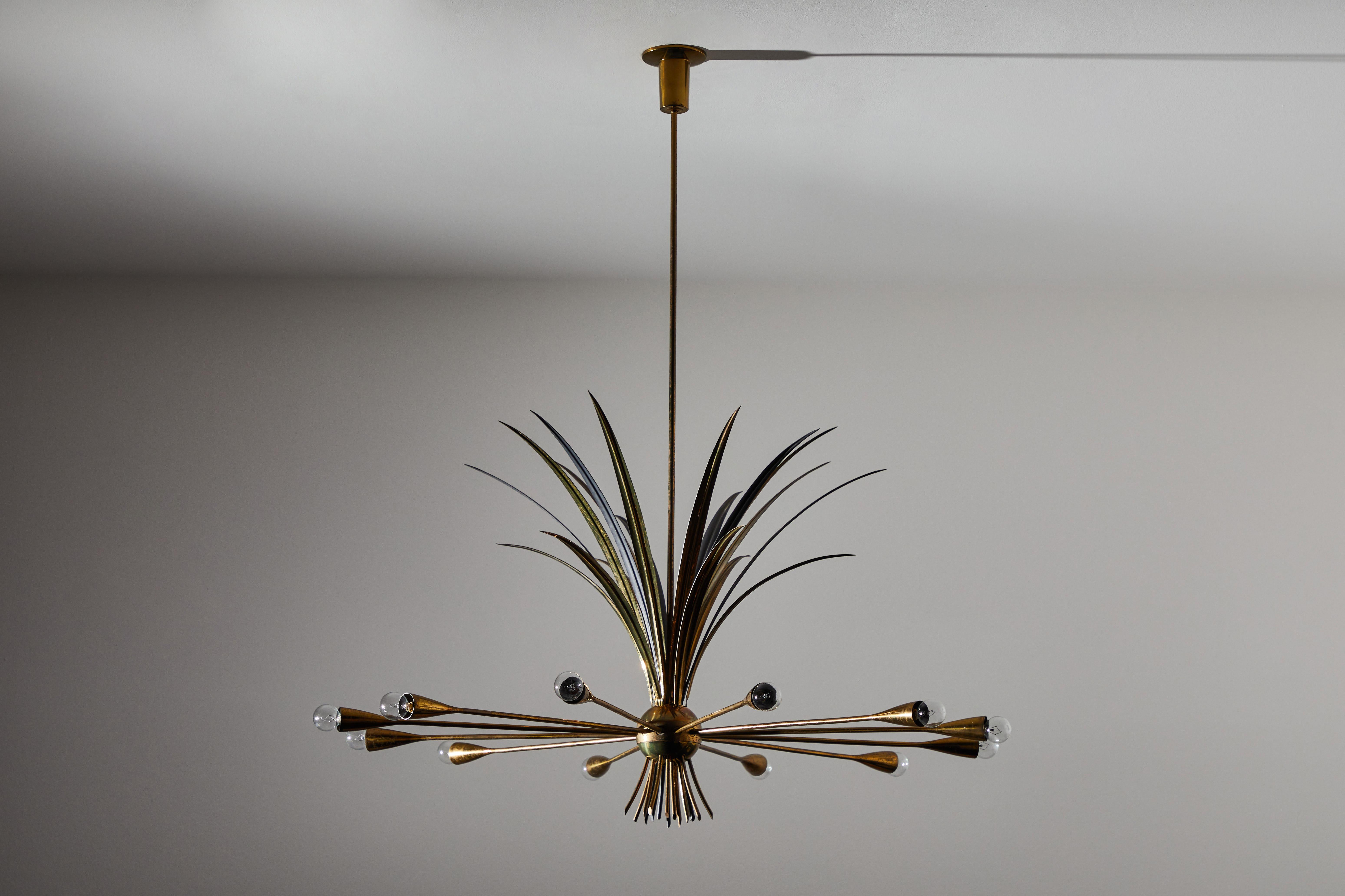 Mid-20th Century Rare Chandelier by Angelo Lelli for Arredoluce