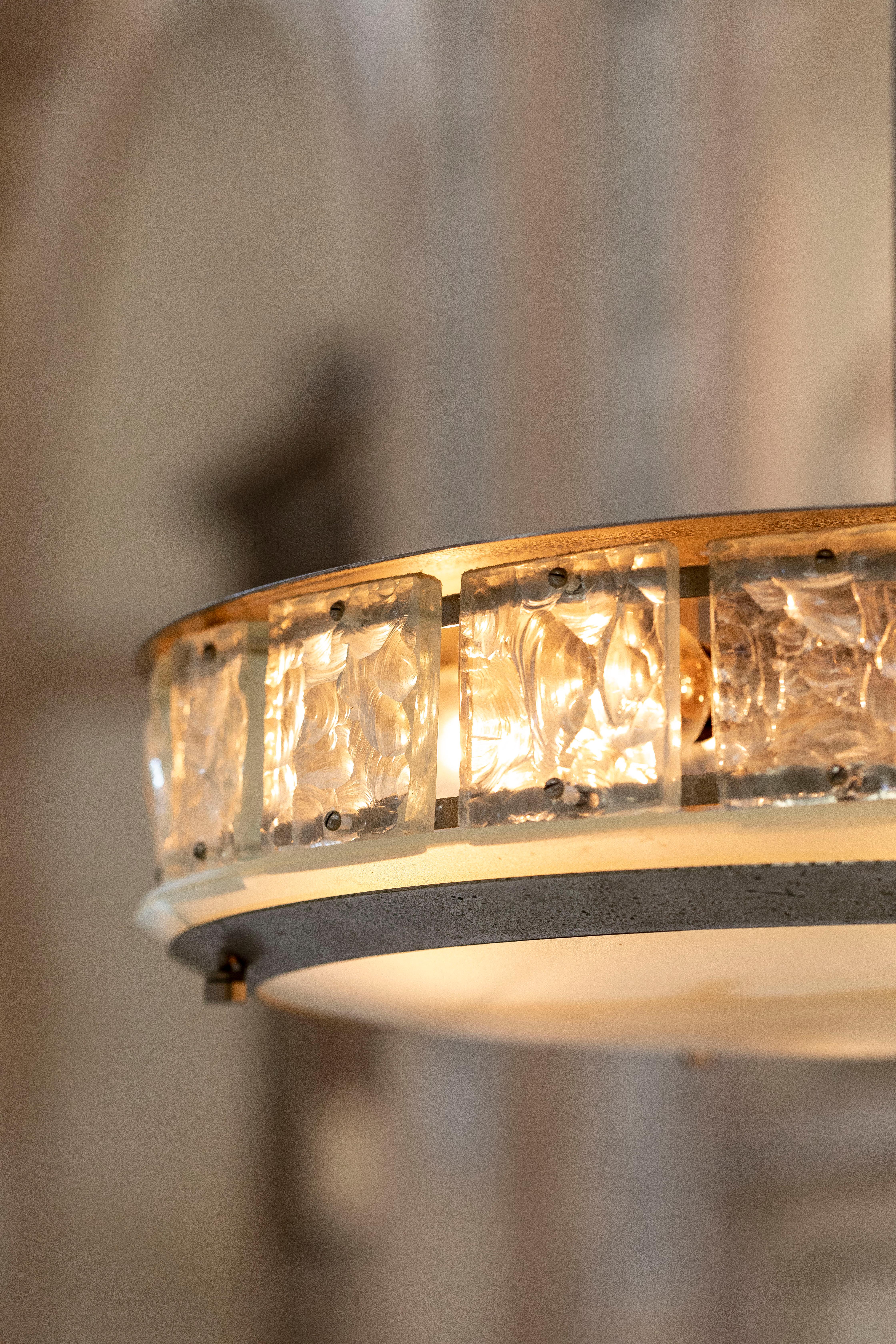 Mid-Century Modern Rare chandelier by Fontana Arte For Sale