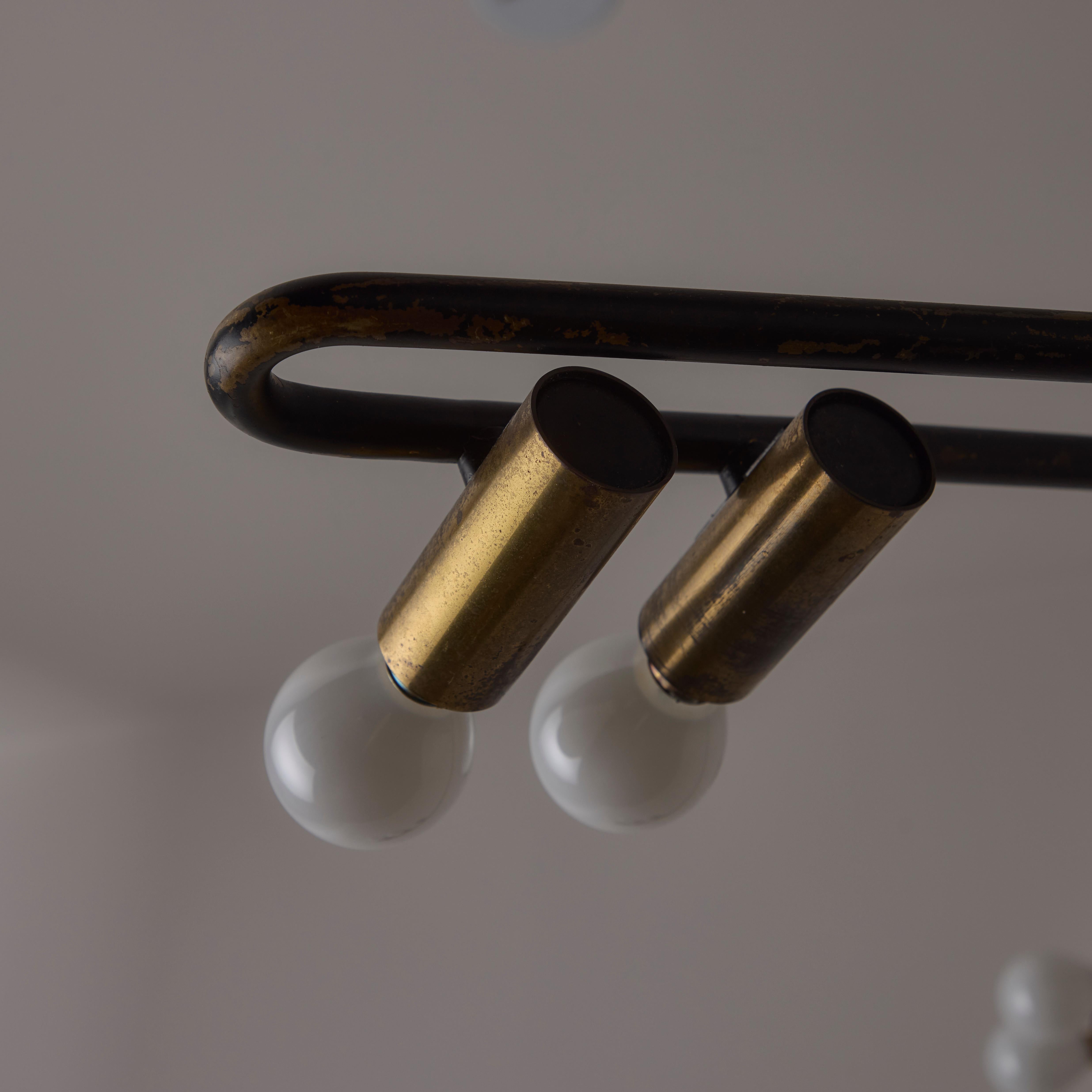 Rare Chandelier by Giampiero Aloi for Stilnovo For Sale 6
