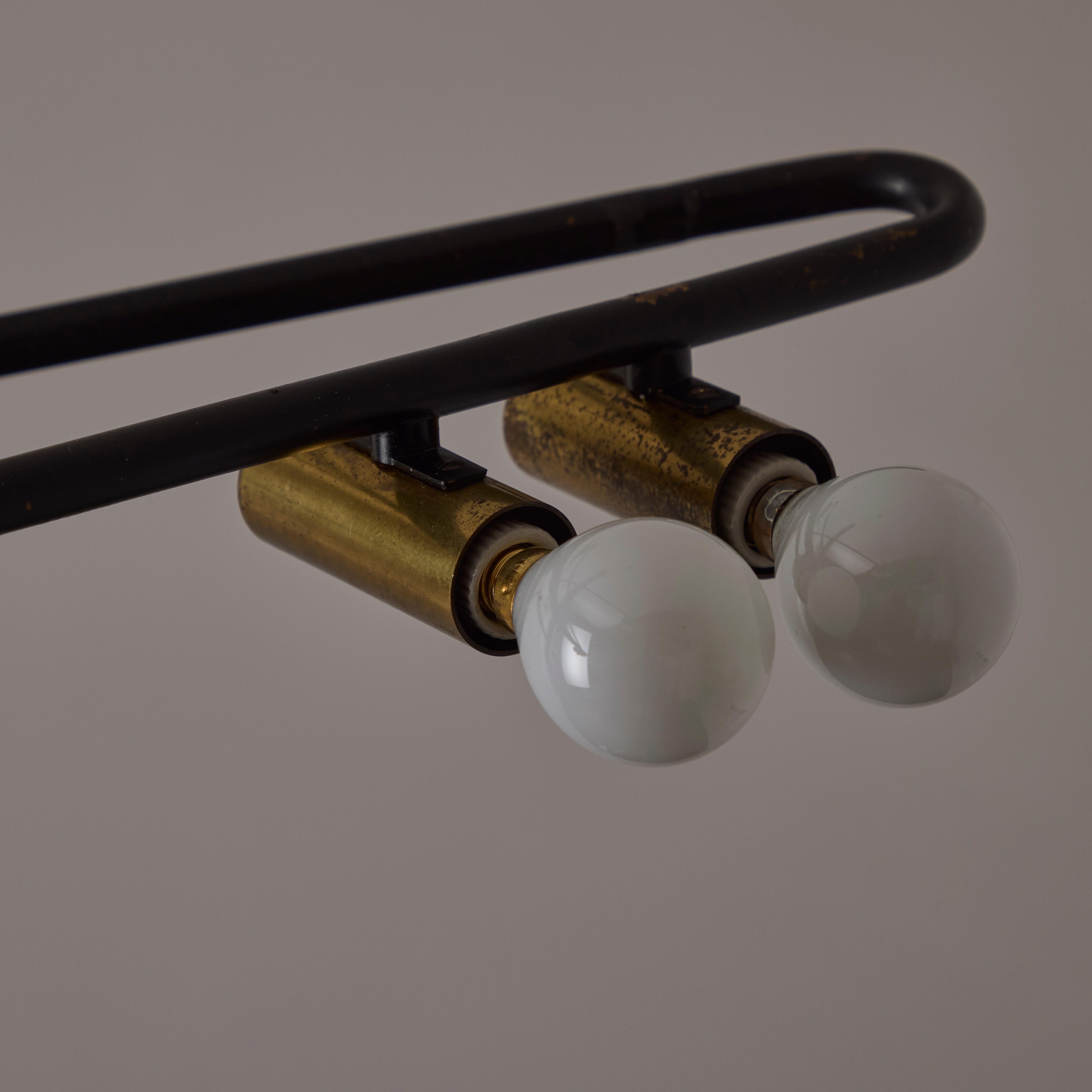Rare Chandelier by Giampiero Aloi for Stilnovo For Sale 9