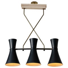 Rare Chandelier by Jacques Biny for Luminalite