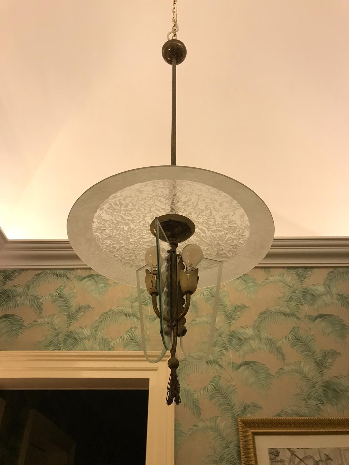 Rare Chandelier by Pietro Chiesa, Italy 1930s For Sale 6