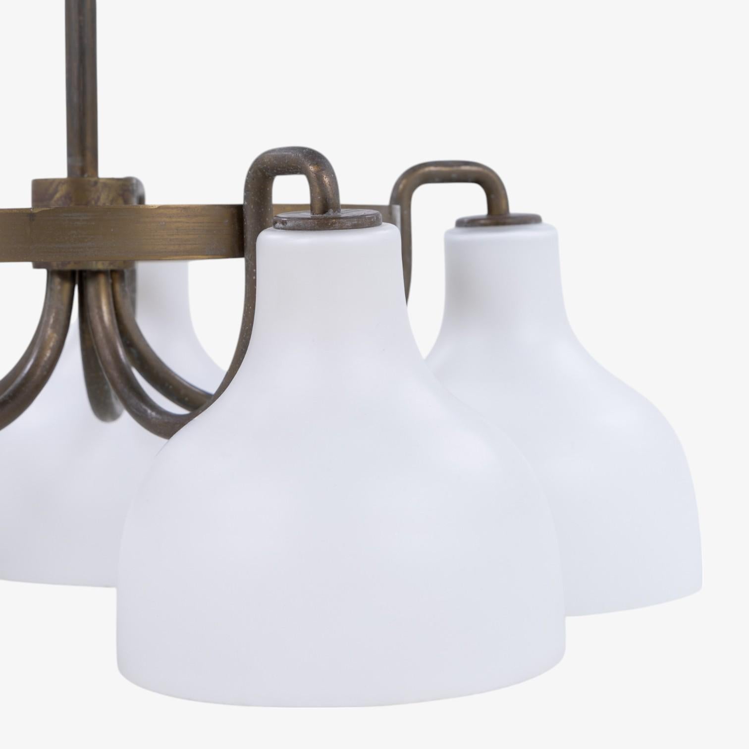 Mid-Century Modern Rare chandelier in brass by Vilhelm Lauritzen