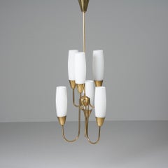 Rara lámpara de araña Modelo ER 98/6, Itsu Oy, años 60