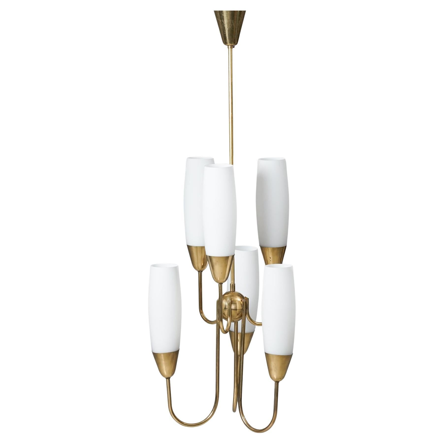 Raro lampadario modello ER 98/6, Itsu Oy, anni '60