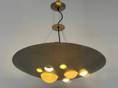Rare Chandelier or Pendant Lamp 1840 Lochschale by VEST Leuchten Austria 1980s
