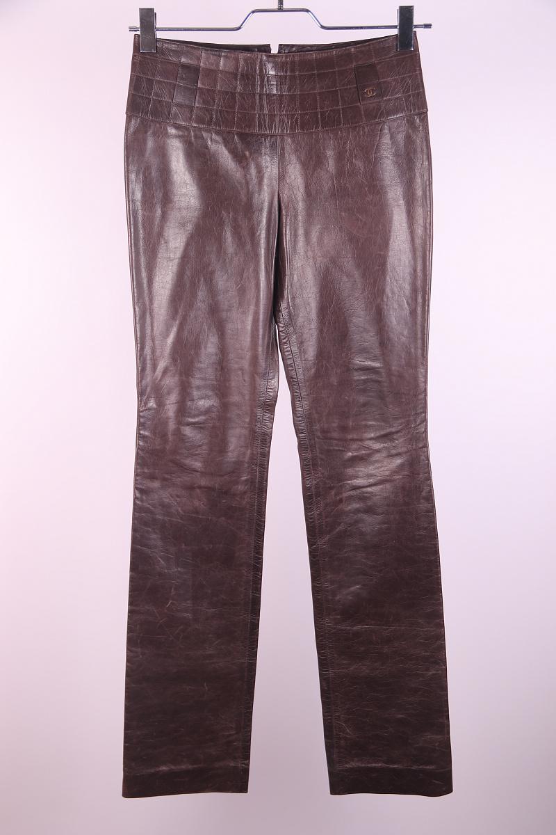 Rare! Chanel 02A 2002 / 2003 Fall / winter RTW leather pantsuit runway For Sale 1