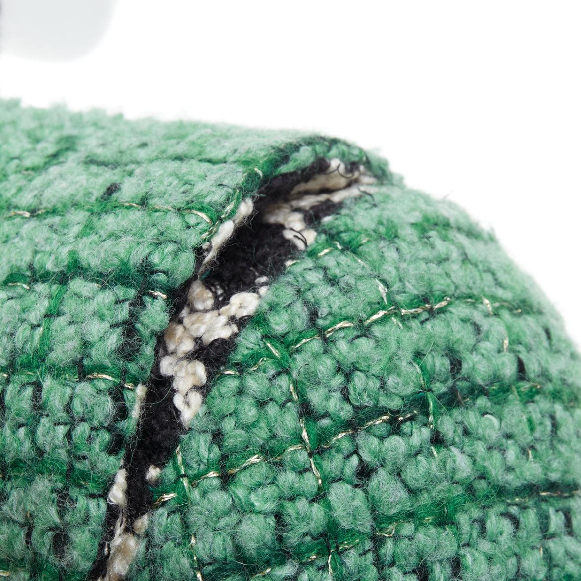 rare CHANEL 09K Lesage Fantasy Tweed Runway jade green CC 4-pocket jacket FR50 5
