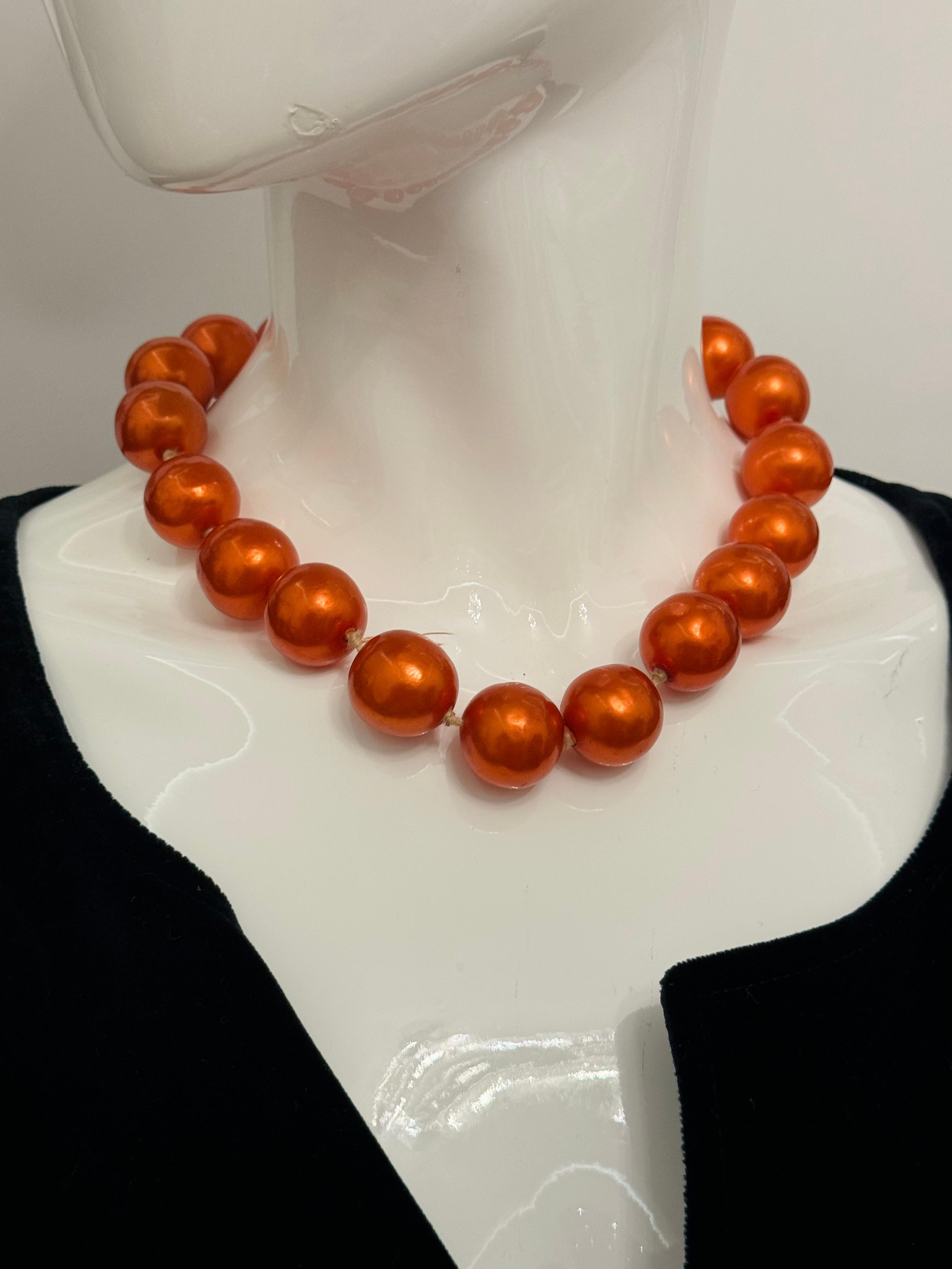 Raro collar gargantilla de perlas de cristal Gripoix Chanel 1991 de Karl Lagerfeld en venta 6