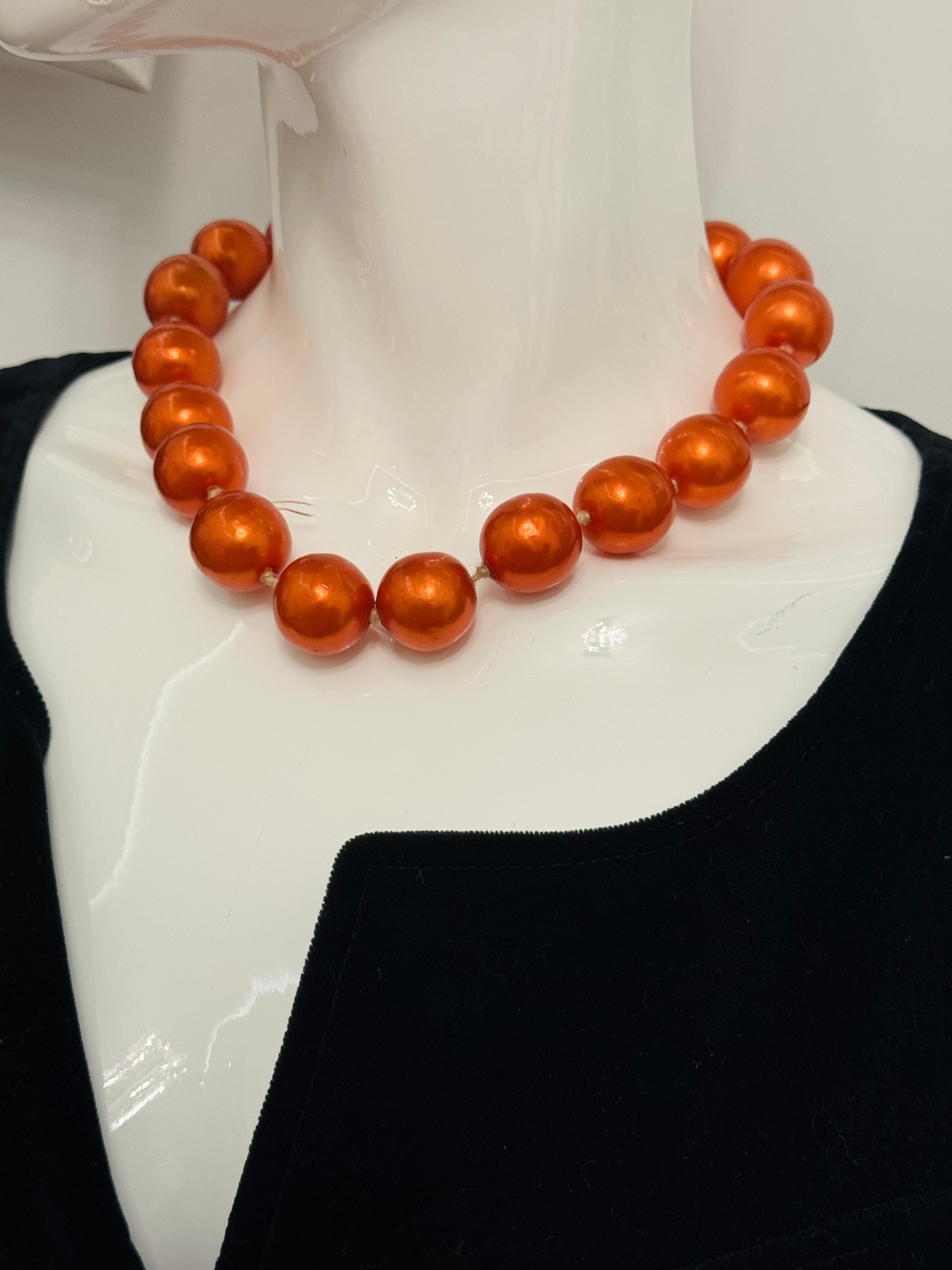 Raro collar gargantilla de perlas de cristal Gripoix Chanel 1991 de Karl Lagerfeld en venta 7