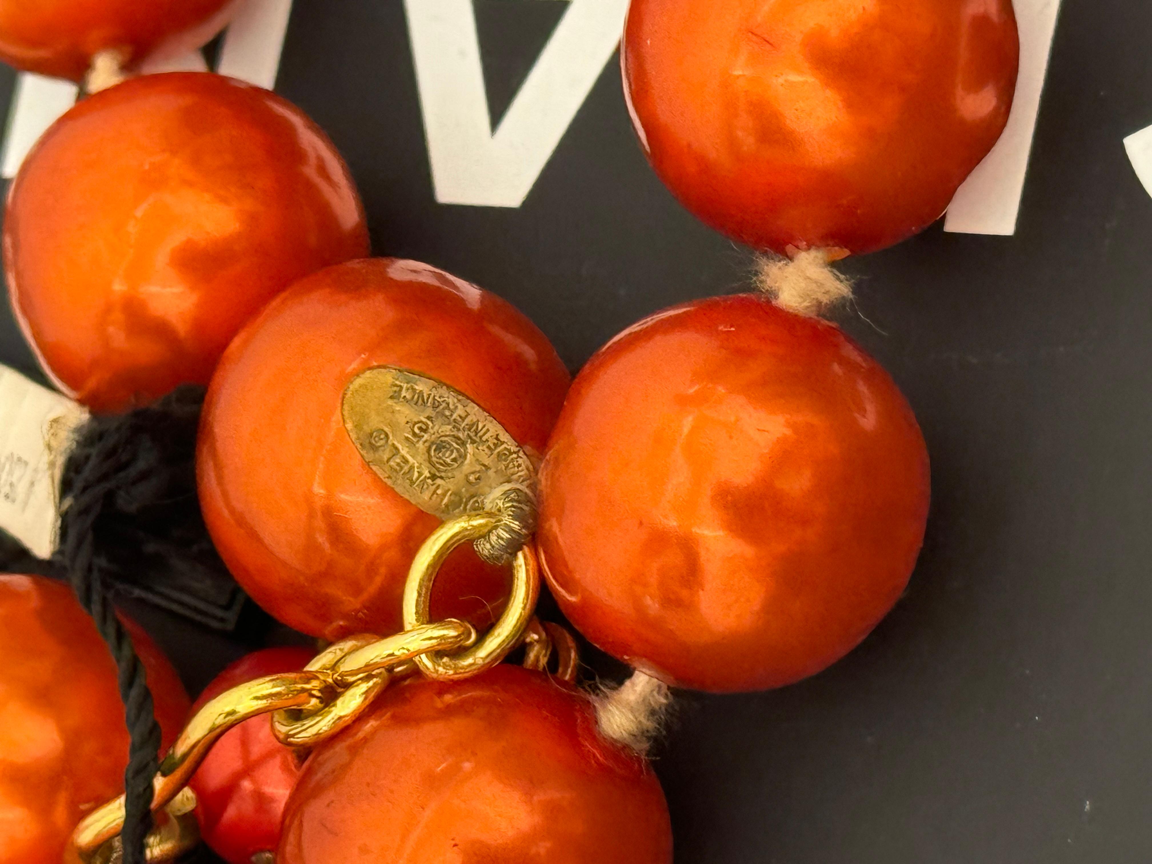 Raro collar gargantilla de perlas de cristal Gripoix Chanel 1991 de Karl Lagerfeld en venta 3