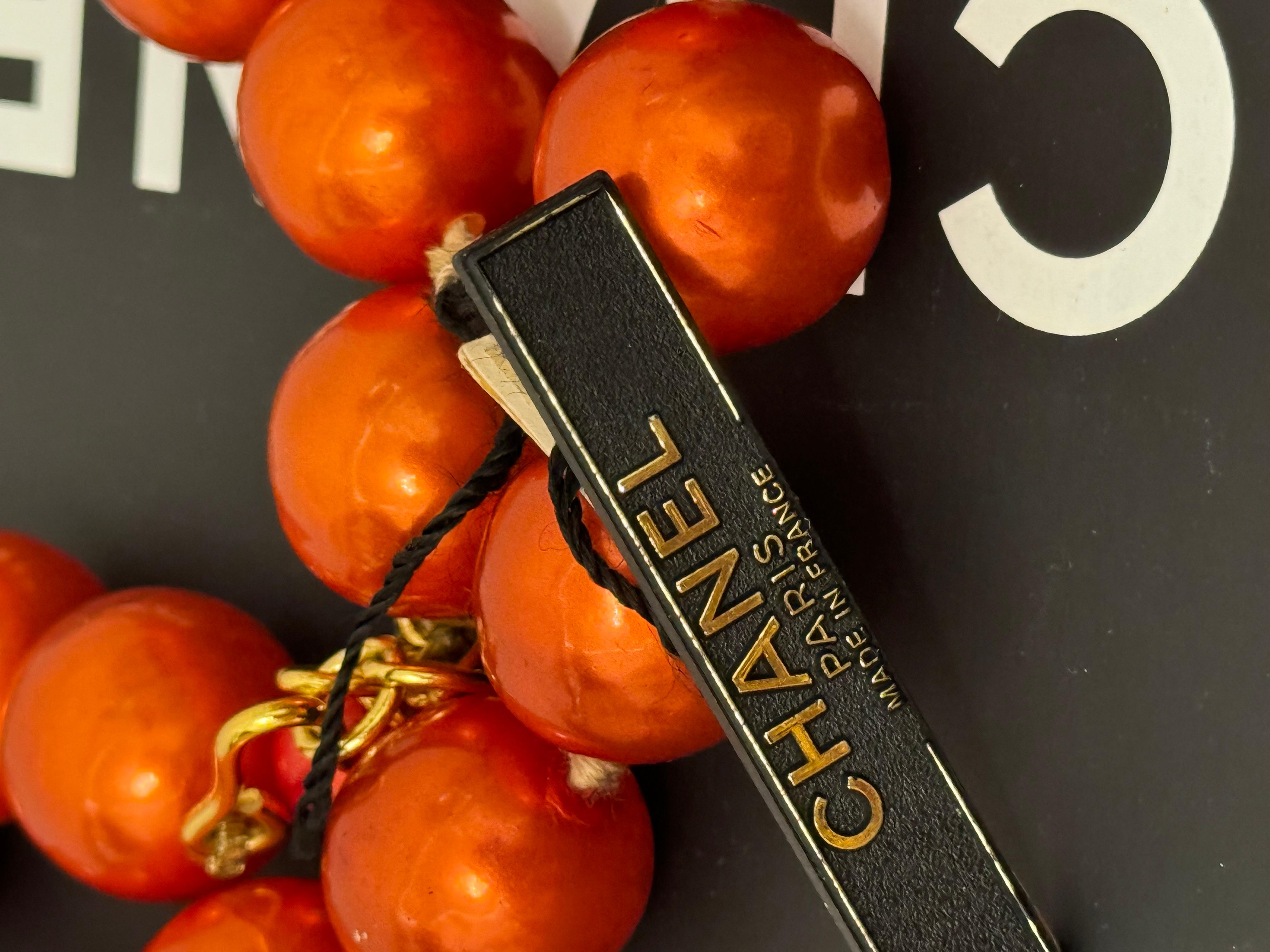 Raro collar gargantilla de perlas de cristal Gripoix Chanel 1991 de Karl Lagerfeld en venta 4