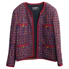 Rare Chanel 1991 Hip Hop Collection Fancy Tweed Wool Jacket