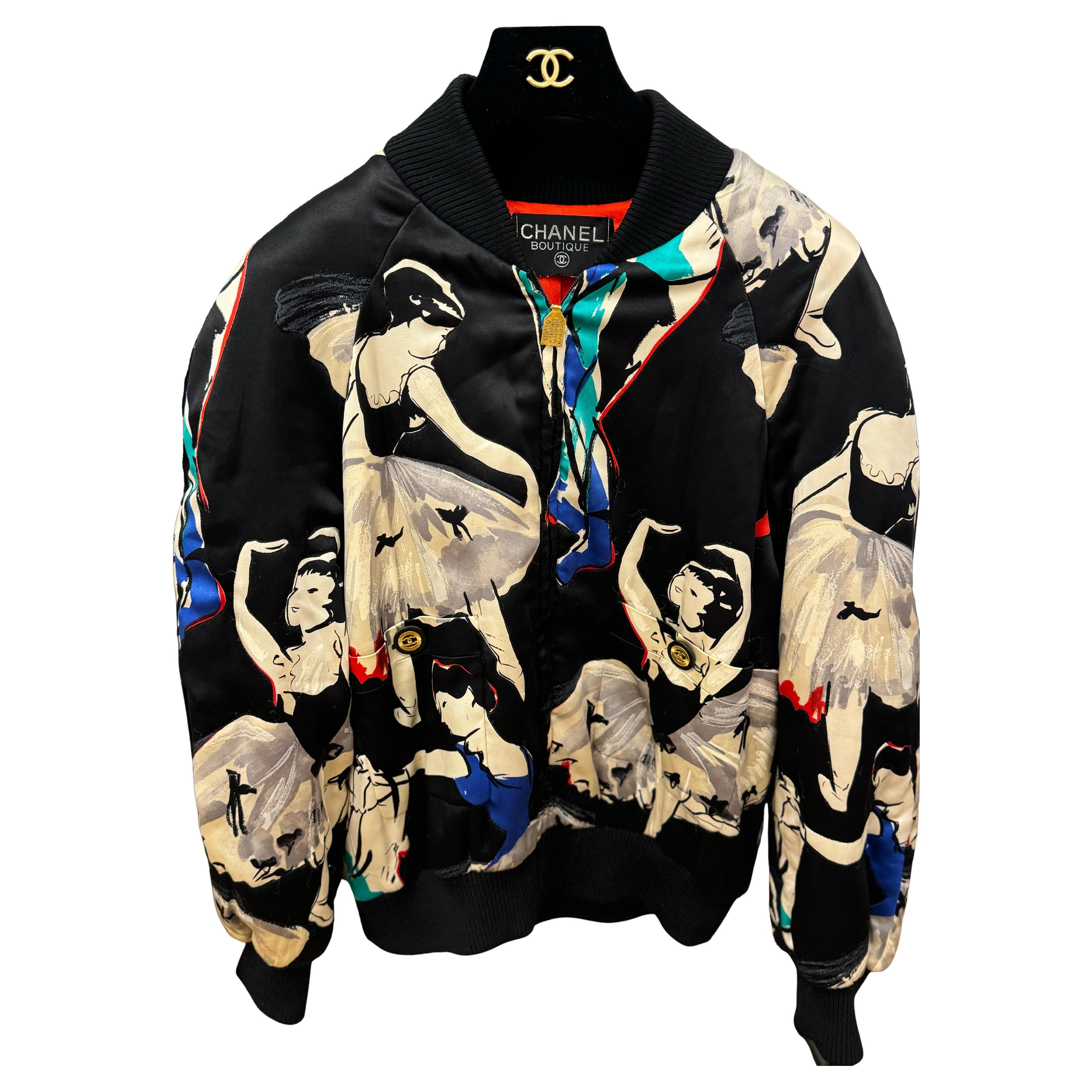 Rare Chanel 1991 Hip Hop Collection silk ballerina print Rare Chanel 1991 Hip Hop Collection silk ballerina print