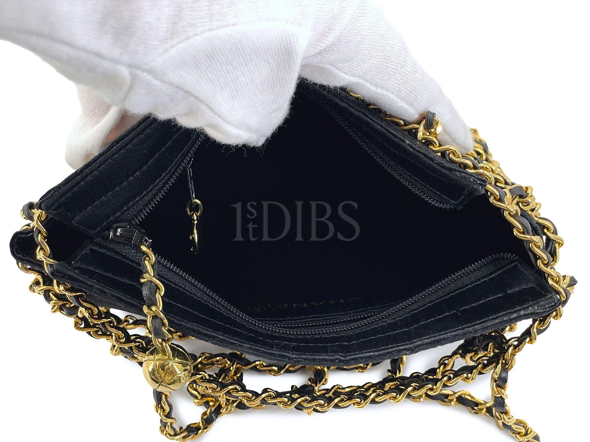 Rare Chanel 1994 Miniature Caged Silk Evening Bag 24k GHW 68049 For Sale 3