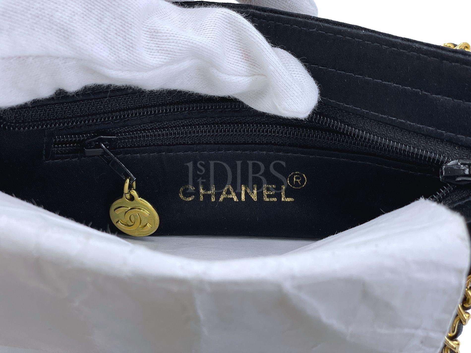 Rare Chanel 1994 Miniature Caged Silk Evening Bag 24k GHW 68049 For Sale 4
