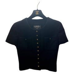 Rare Chanel 1995 Barbie Collection bolero cropped black tweed jacket