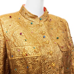 rare CHANEL 1996 Runway  Byzantine gold brocade rhinestone embellished jacket