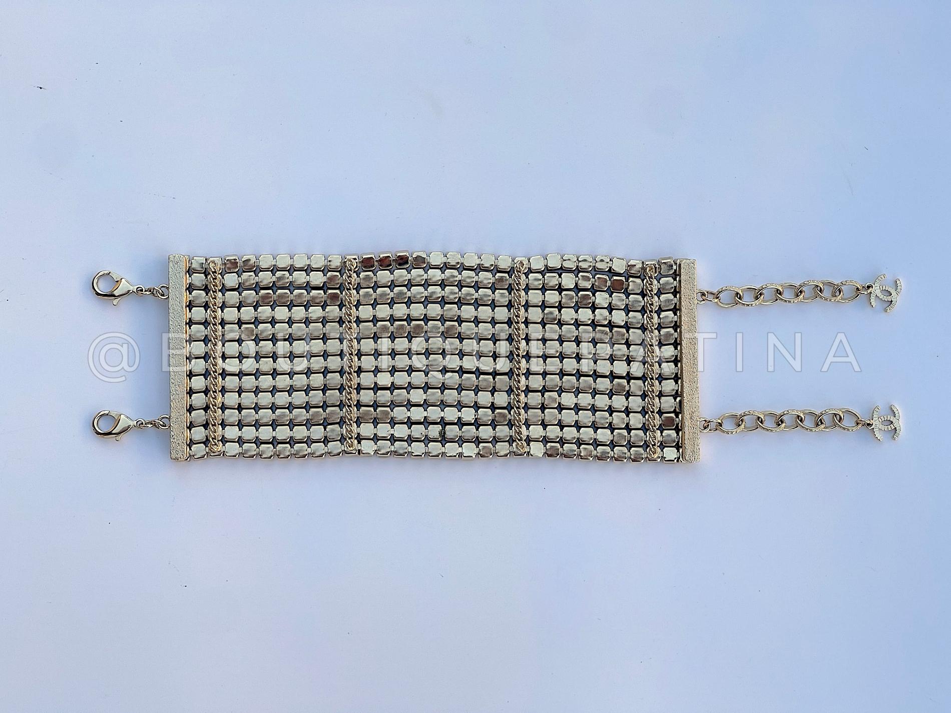 Store item: 68535
Exclusive to Lagerfeld's 19A collection - these mesh-crystal bracelets from Karl Lagerfeld's runway show we have available in two pairs - and it took us over a year to locate two sets of pairs! 

Probably one of the most elusive