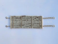 Rare Chanel 19A Egypt Crystal Mesh Rainbow Strass Bracelet Multicolor 68535