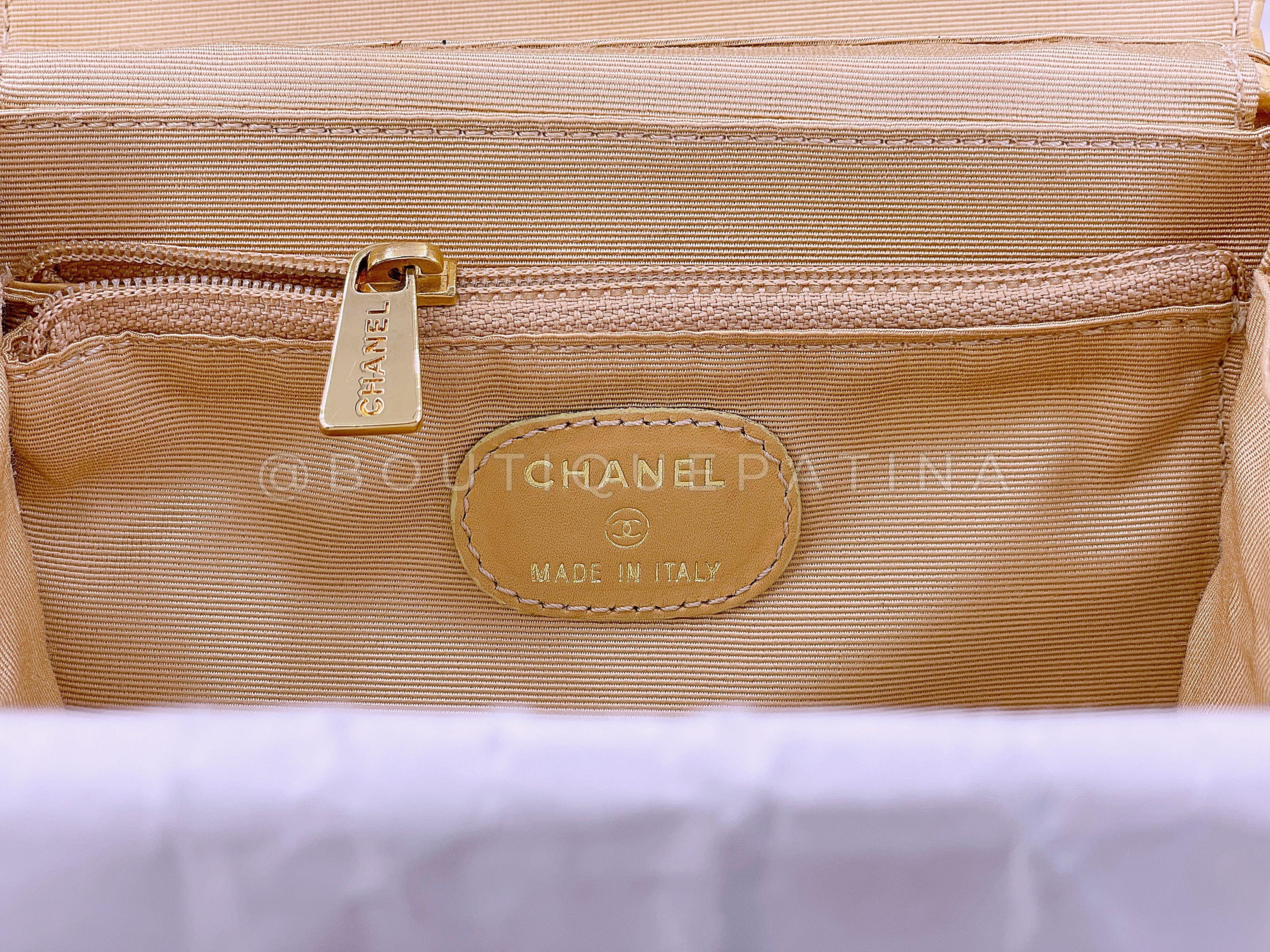 Rare Chanel 2000 Vintage Rattan Wicker Mini Flap Bag 24k GHW 67780 6